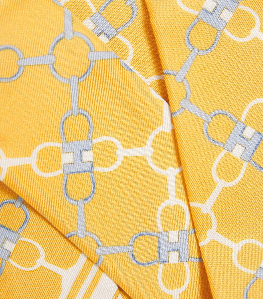 Silk Twill Snaffle Scarf YELLOW Image 5