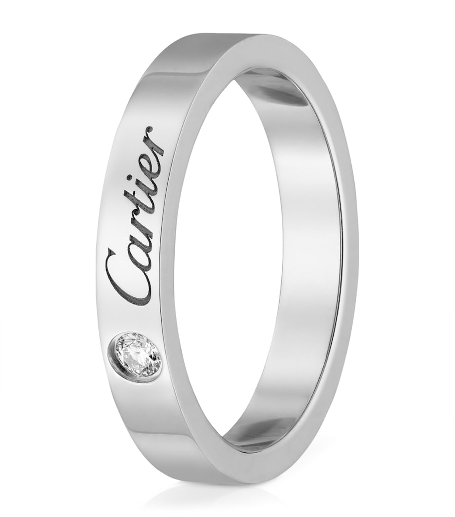 Cartier Platinum and Diamond C de Cartier Wedding Ring Image 1