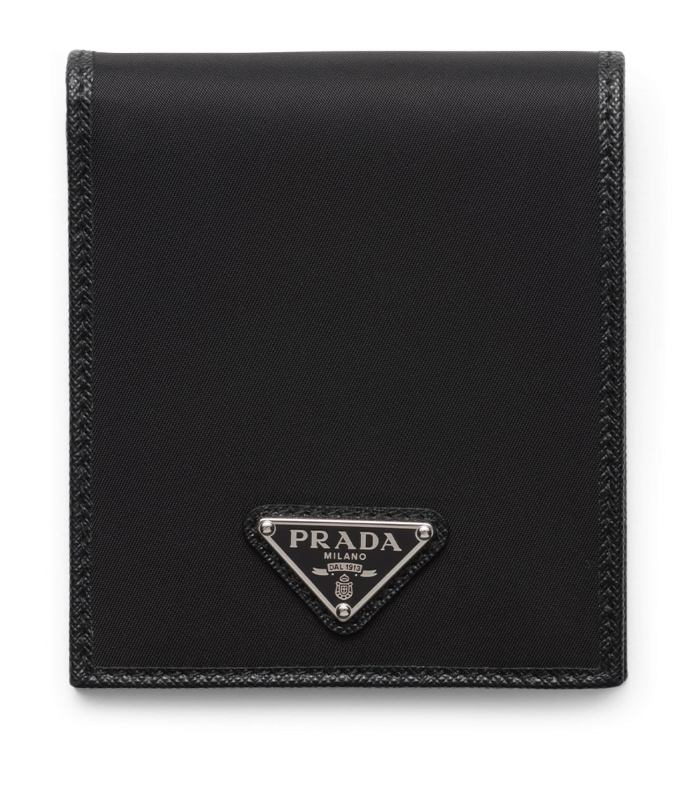 Prada Re-nylon Saffiano Wallet In Black