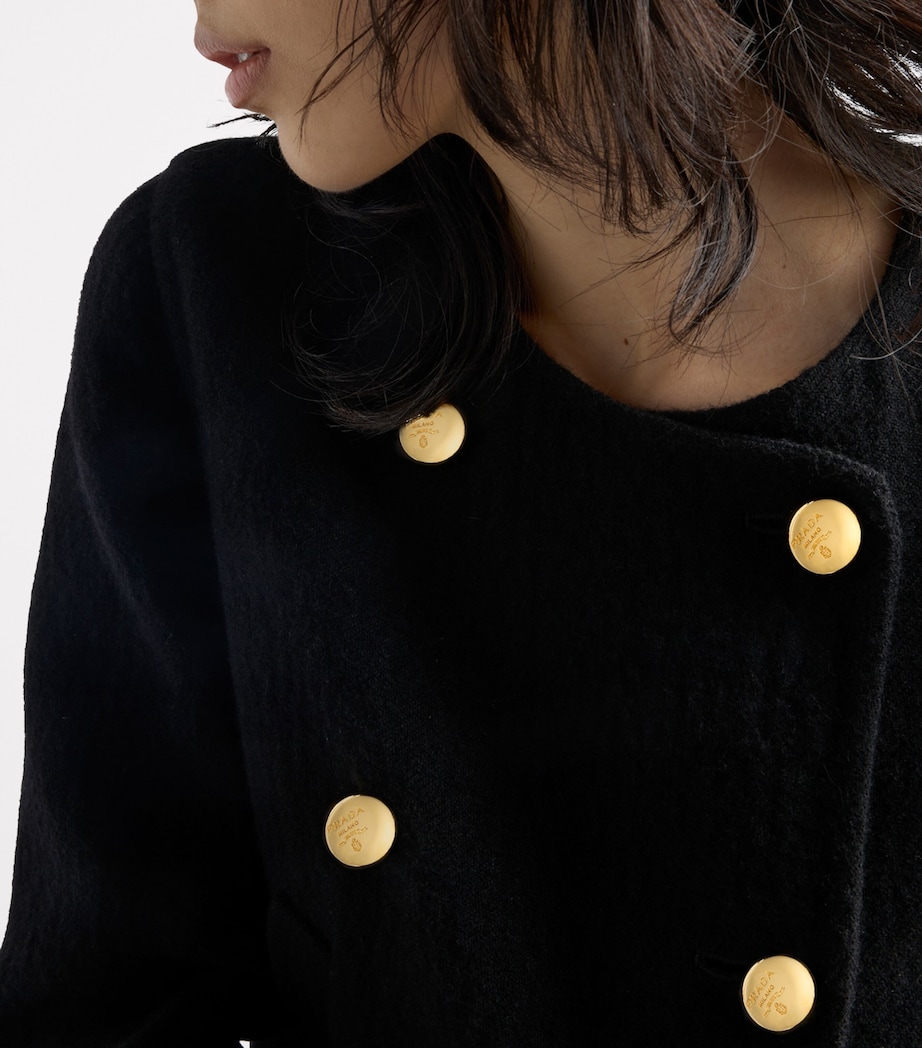 Wool-Blend Double-Breasted Jacket F0002 Image 3