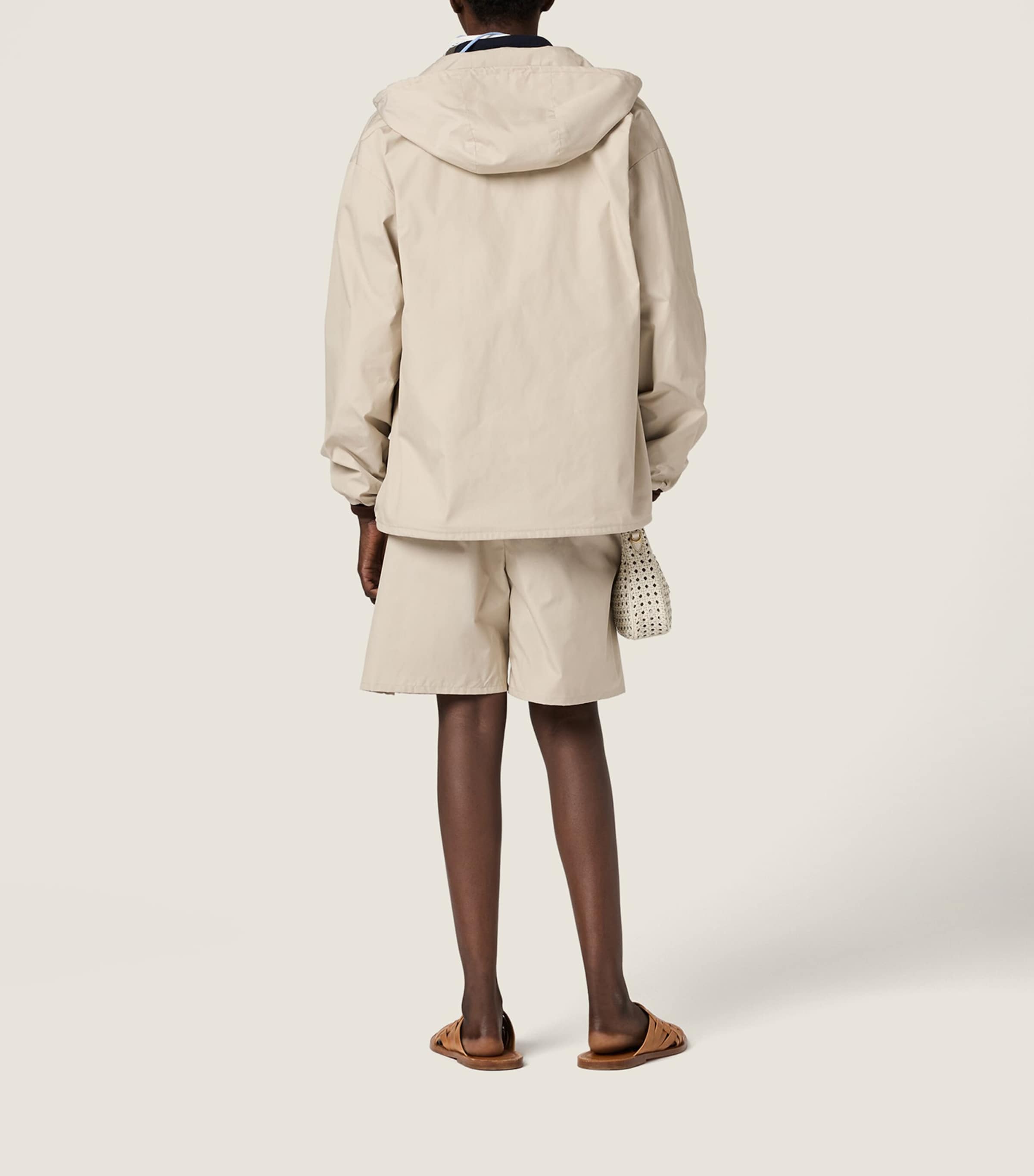 Miu Miu Womens Logo Bermuda Shorts Neutral Image 3