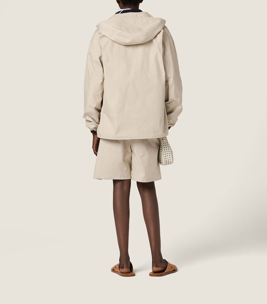 Miu Miu Womens Logo Bermuda Shorts Neutral Image 3