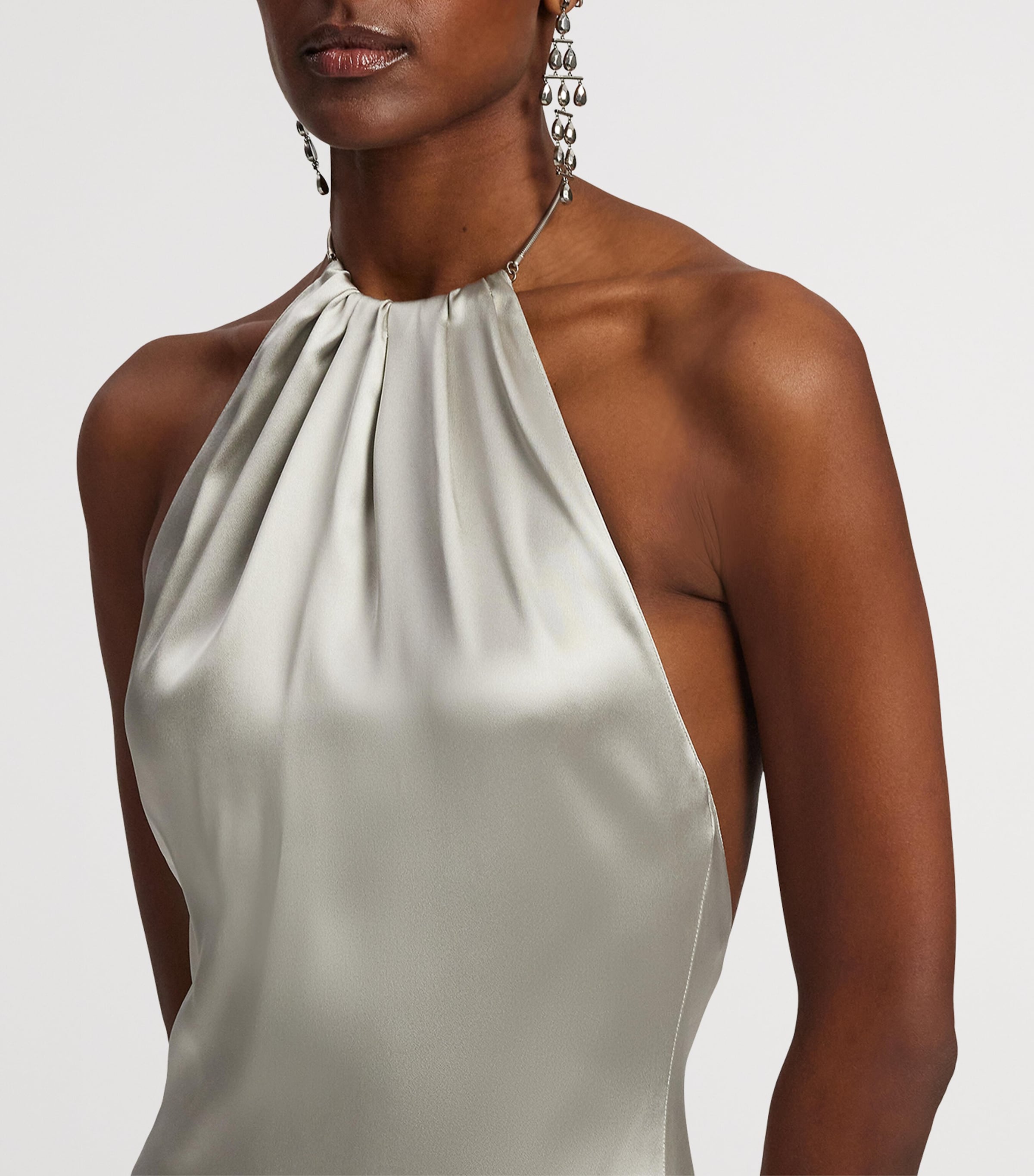 Stretch-Satin Corra Maxi Dress MIST Image 7