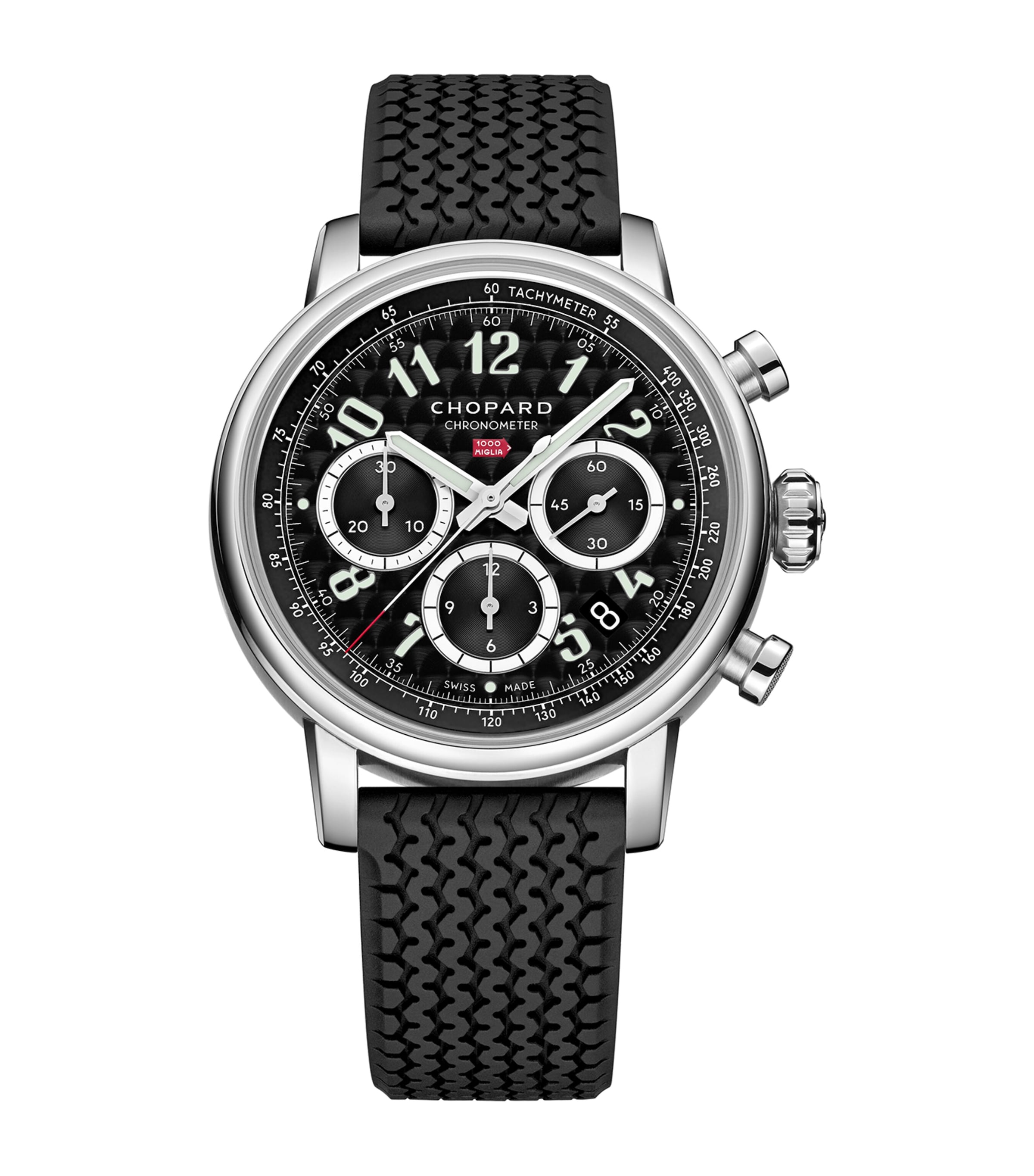 Chopard Lucent Steel Mille Miglia Chronograph Watch In Metallic