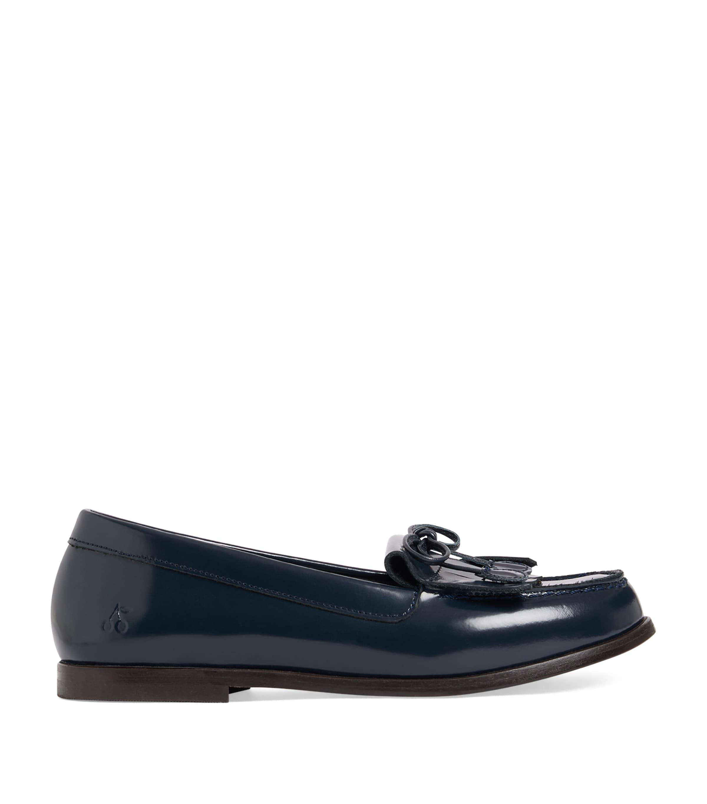 Bonpoint Jazz Fringed Leather Loafers In Blue