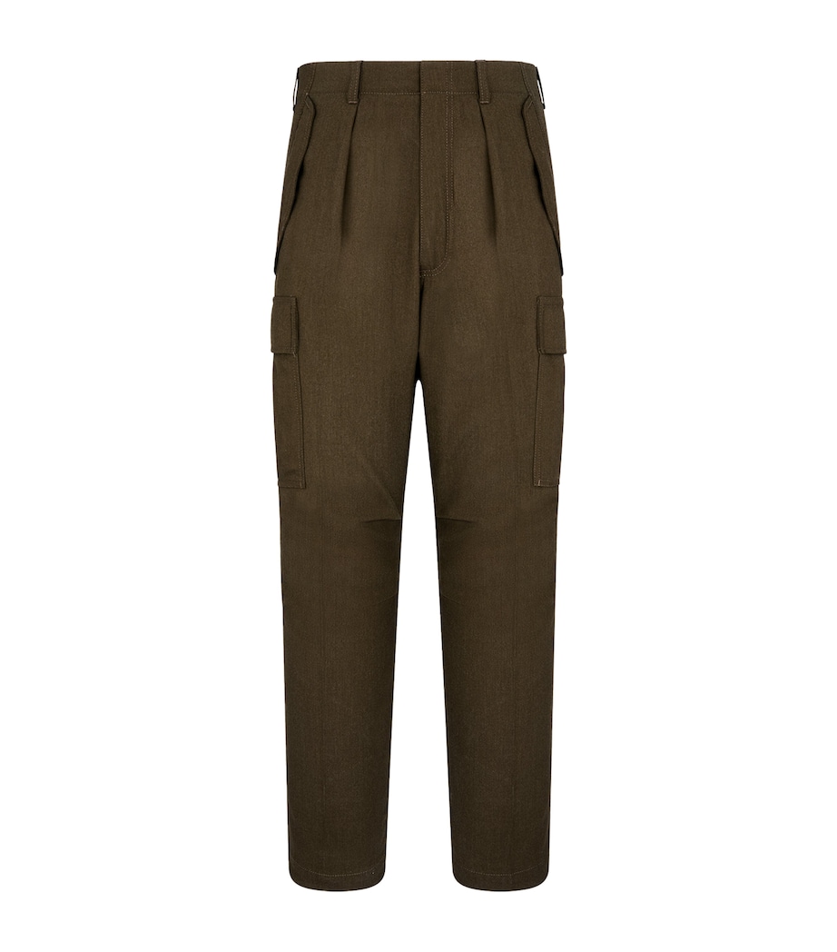 Virgin Wool-Blend Cargo Trousers GAV Image 1