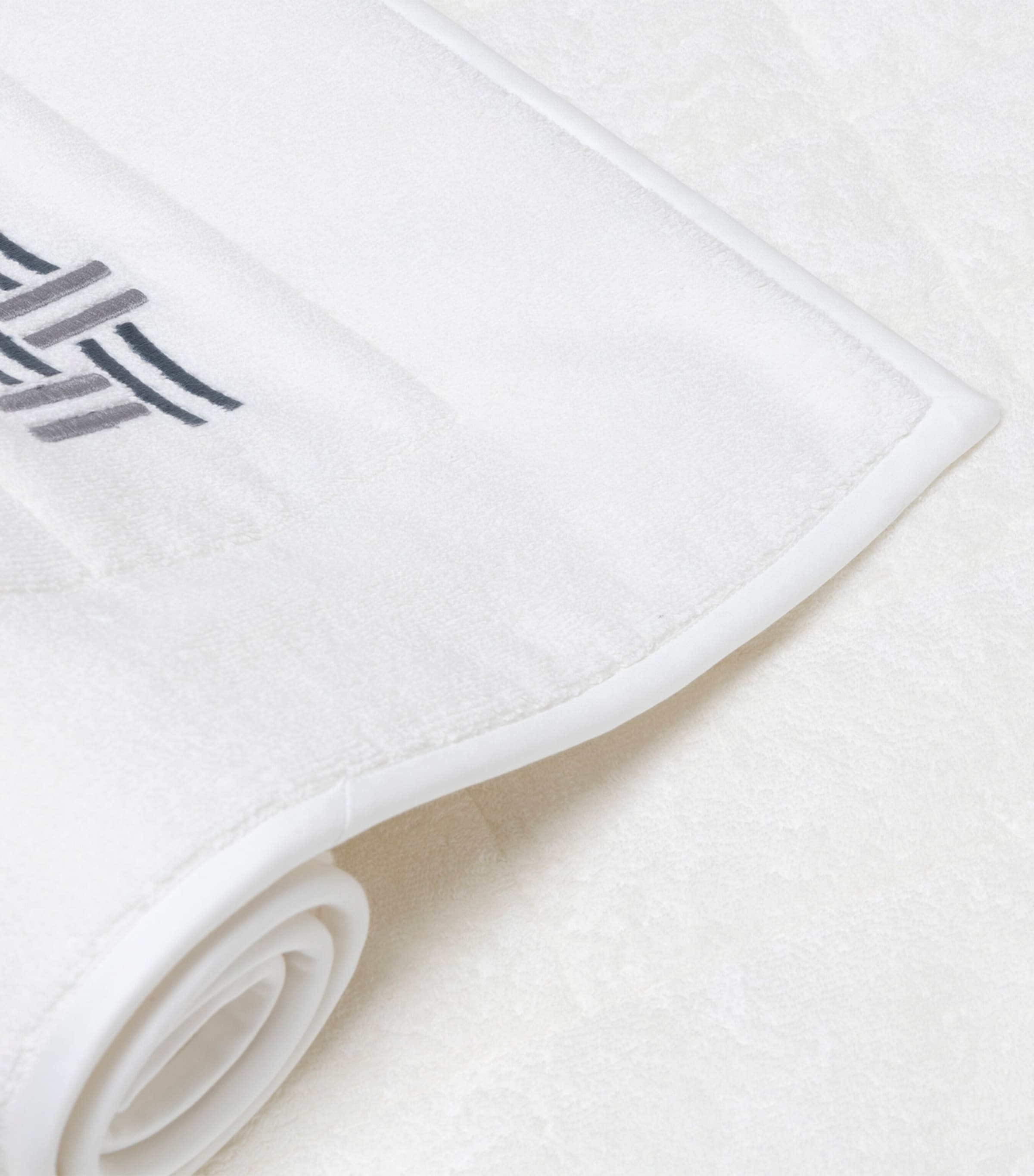 Basket Weave Bath Mat (54cm x 87cm) 8E23 - STEEL BLUE/GR Image 4