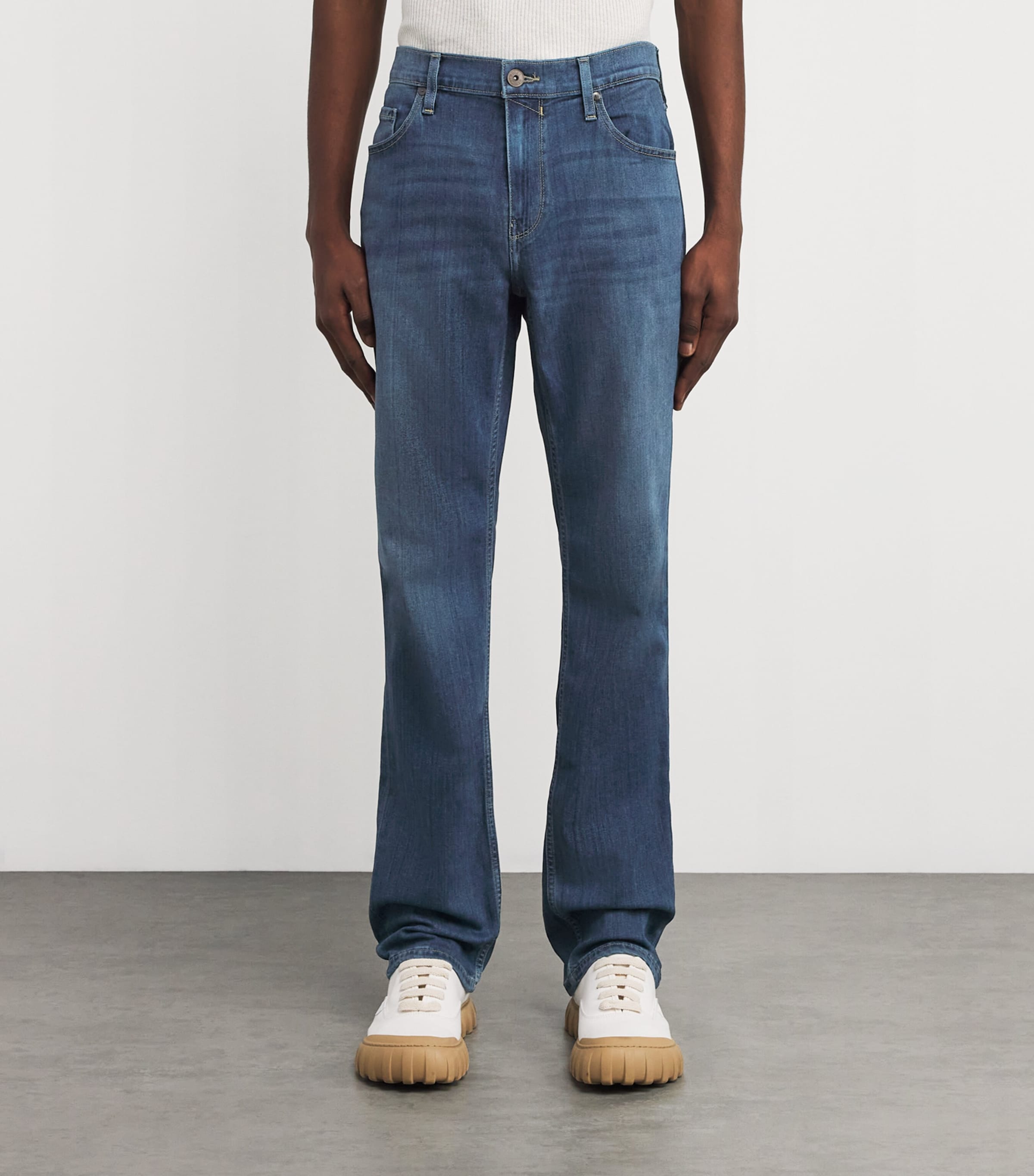 PAIGE Mens Normandie Straight Jeans Birch Image 3