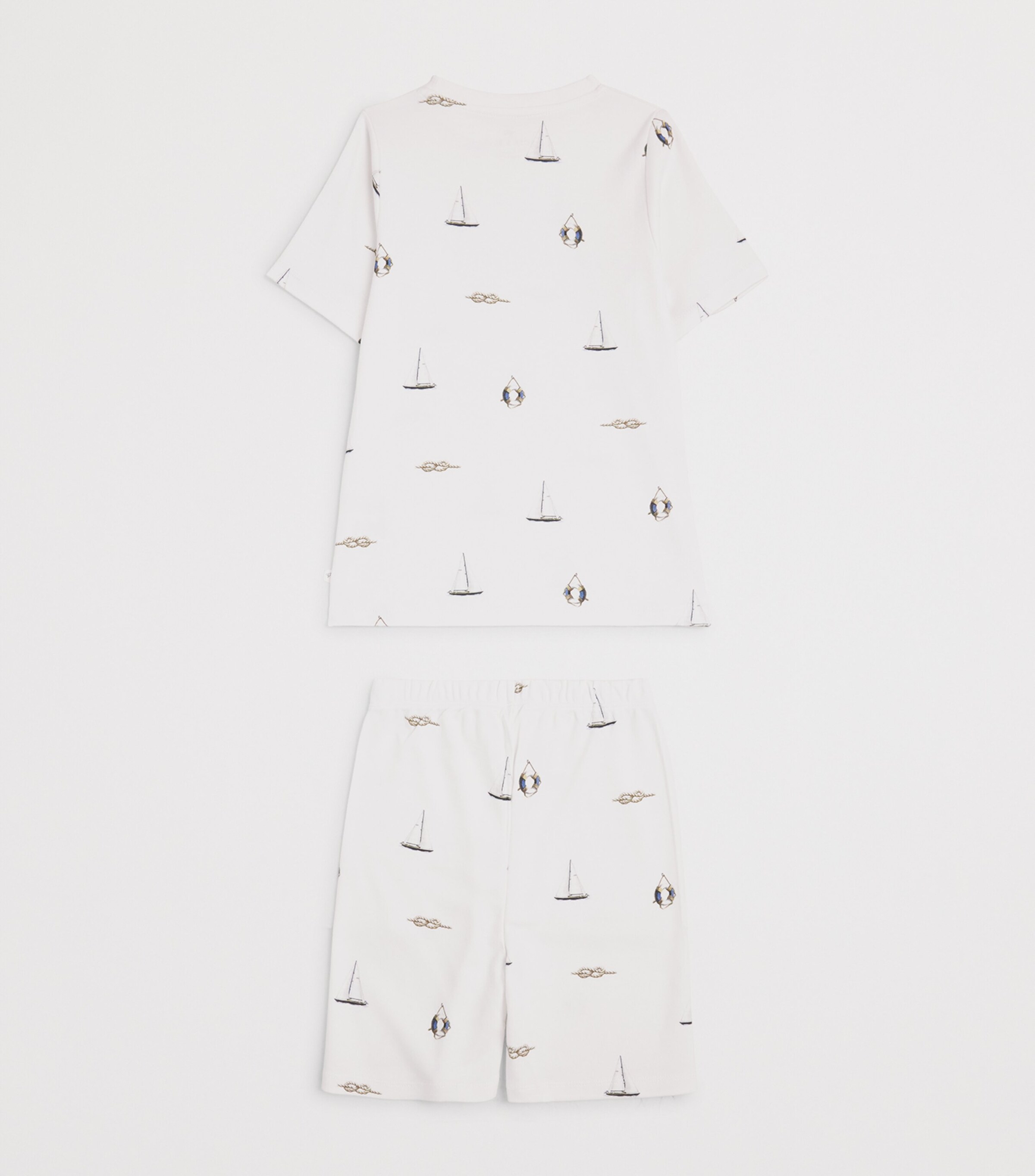 Rosa & Blue Bamboo-Organic Cotton Nautical Pyjama Set (10-11 Years) Nautical Image 2