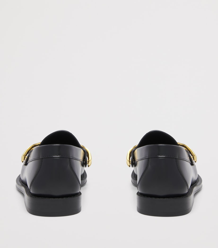 McQueen Leather Wishbone Loafers Image 4