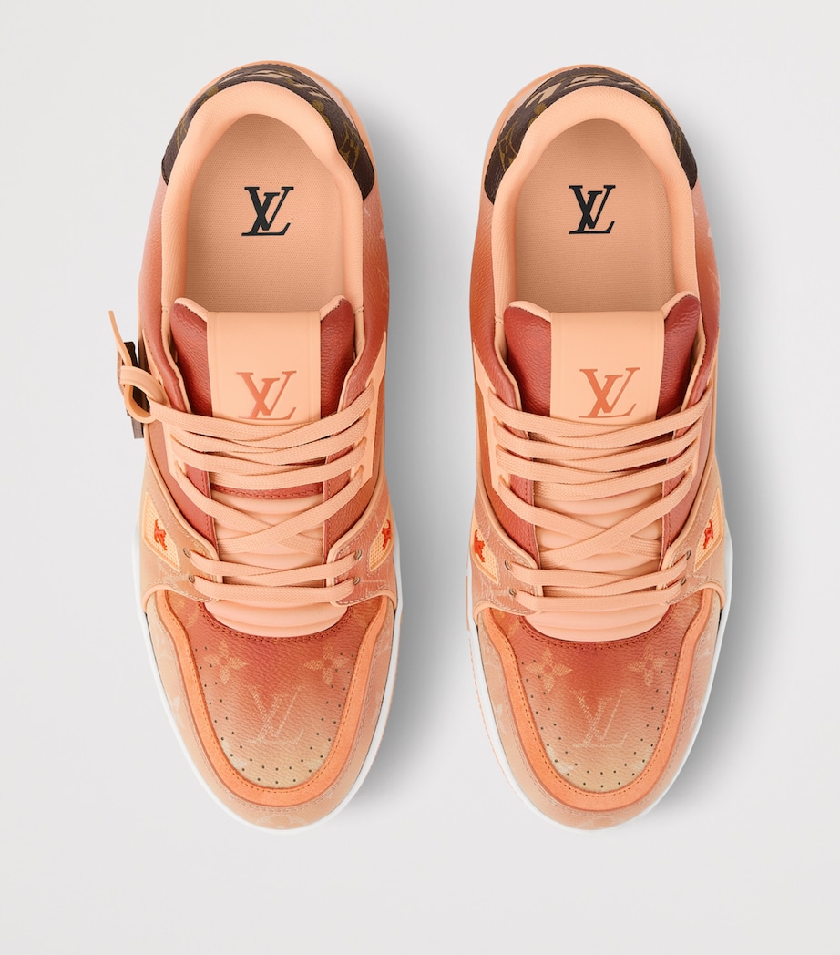 LOUIS VUITTON Leather LV Sneakers Orange Monogram Image 3