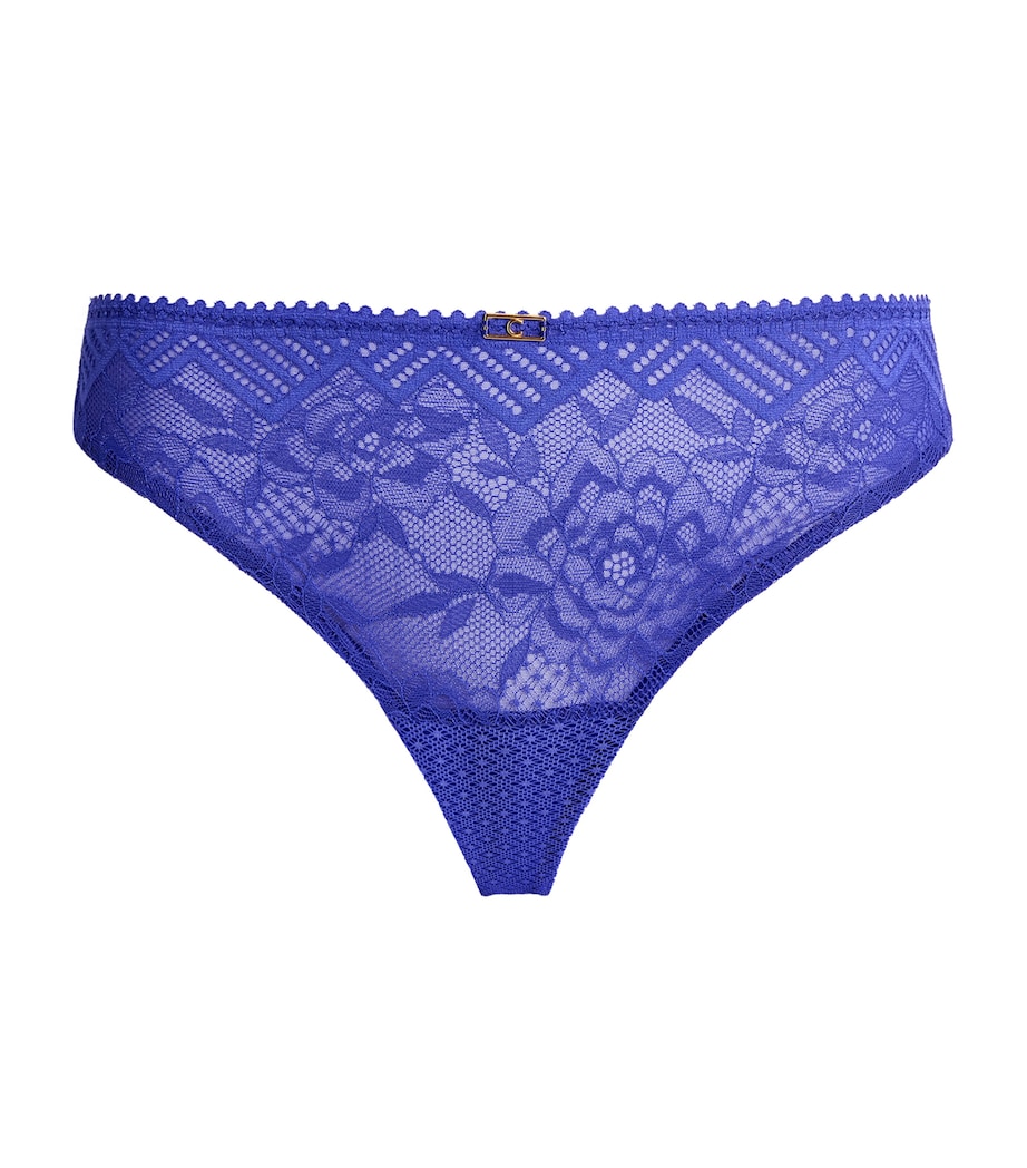 Lace Origins Tanga 07I INDIGO BLUE Image 1