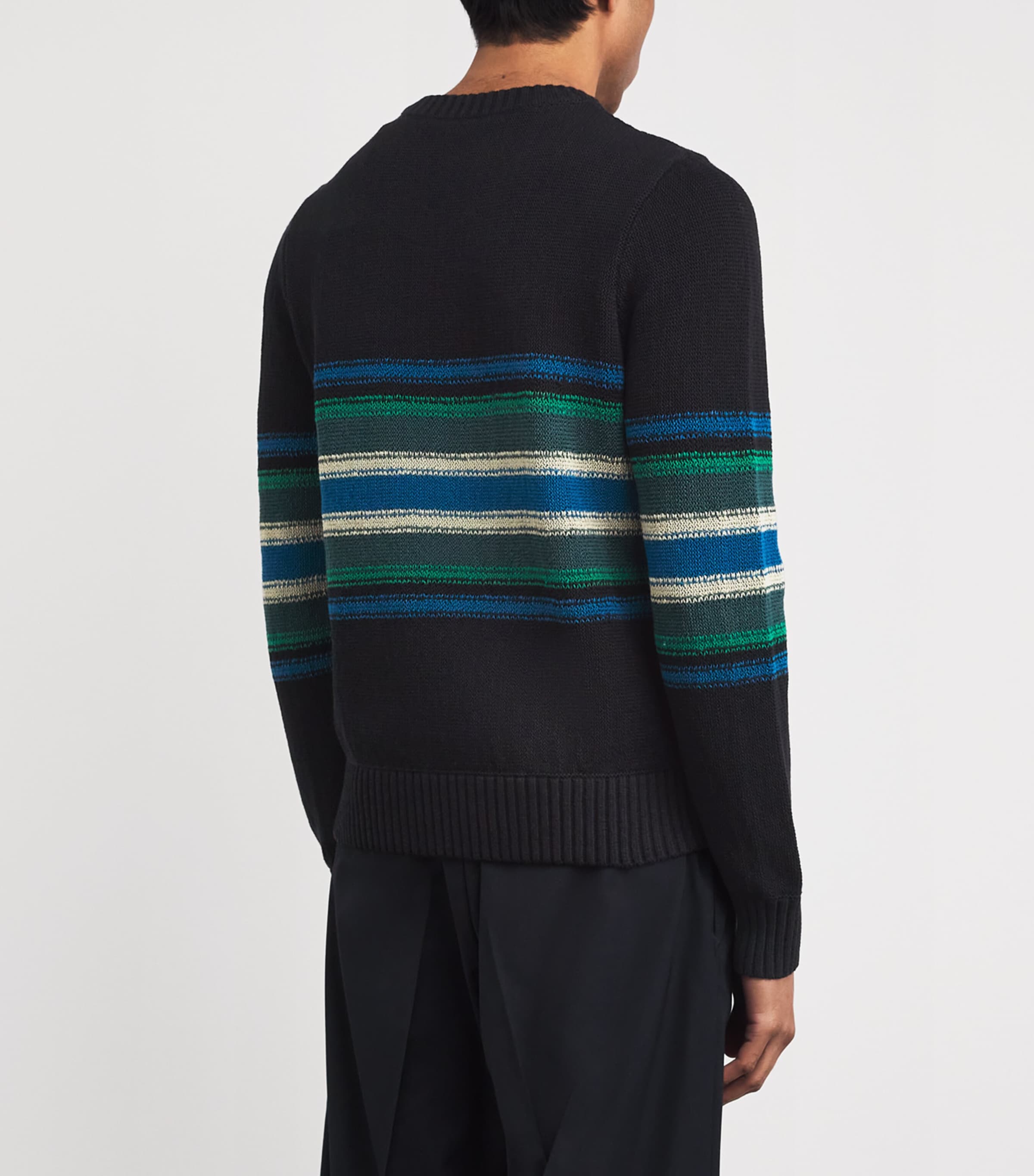 Craig Green Mens Tape-Knit Stripe Sweater Black Multi Image 4