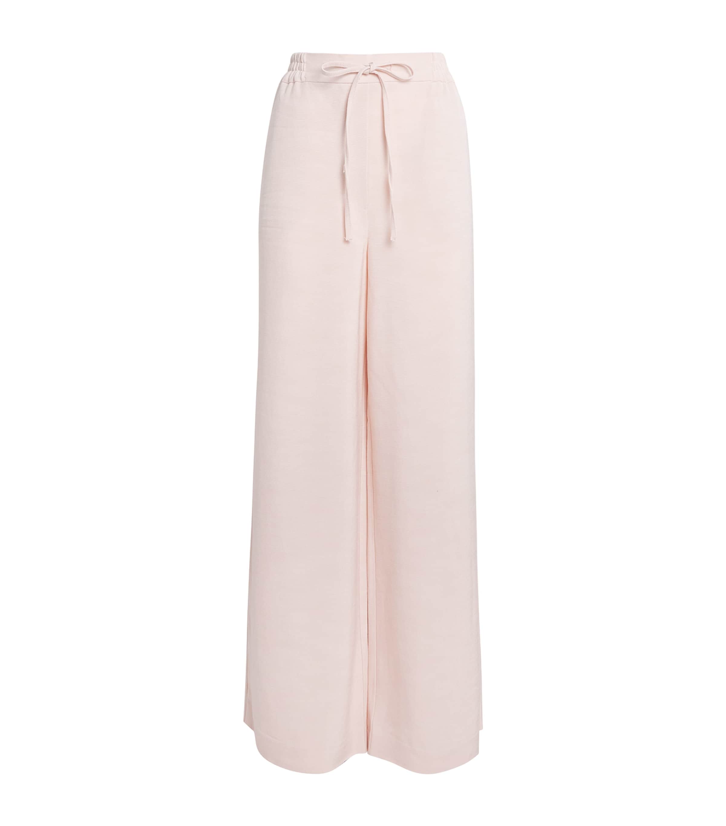 Claudie Pierlot Womens Wide-Leg Trousers Pale Pink Image 1