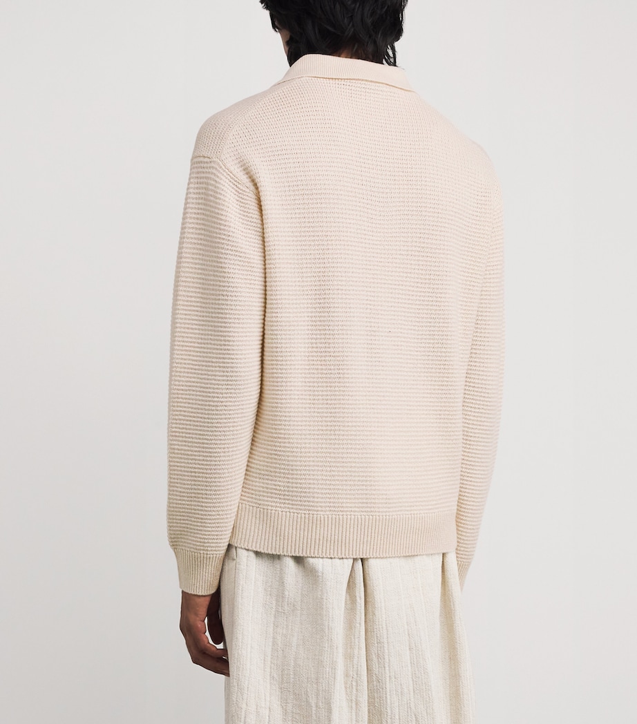 Wool-Silk Open Collar Sweatshirt WRWH Image 4
