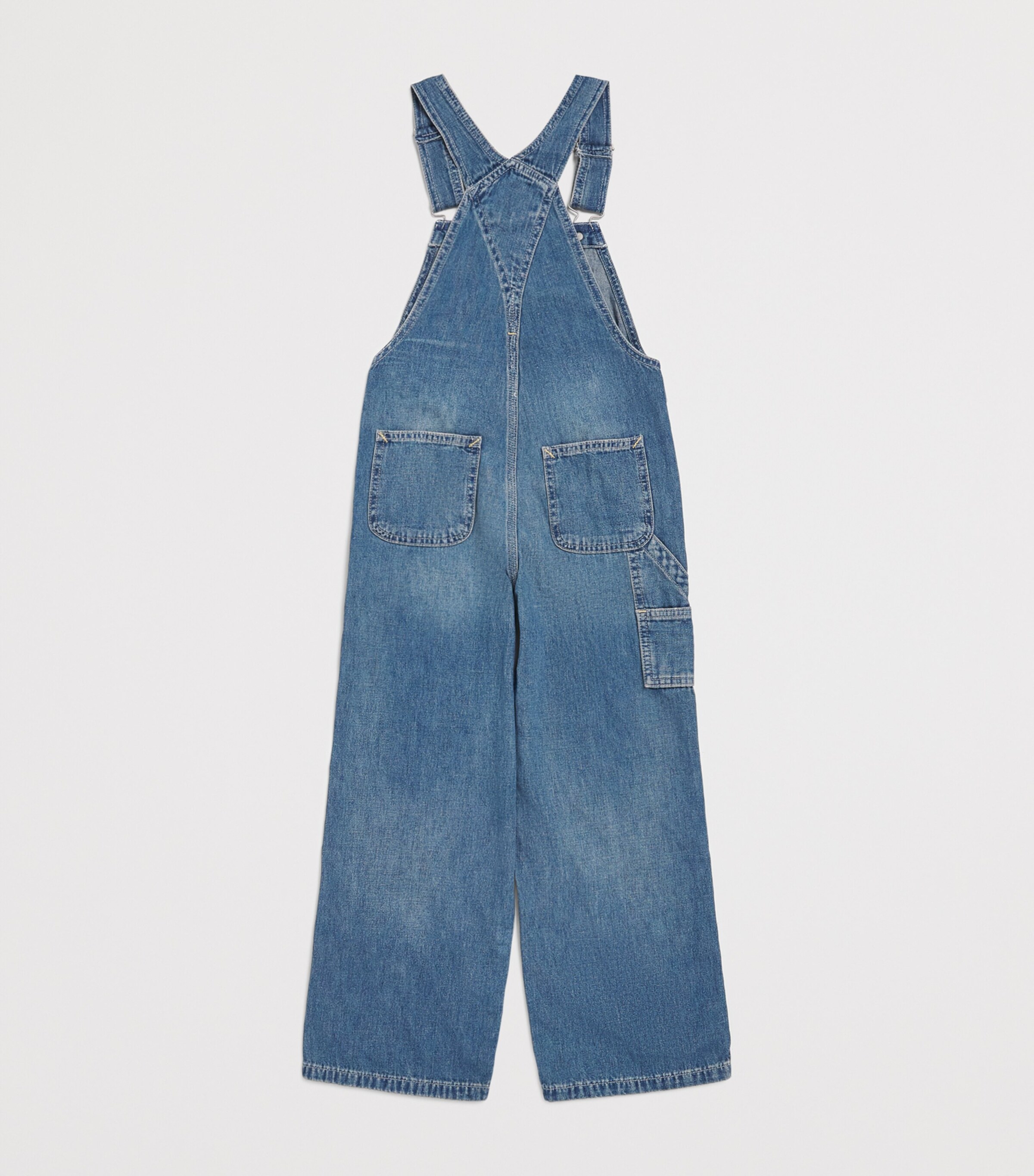 Ralph Lauren Kids Denim Dungarees (7-16 Years) Volpe Wash Image 2