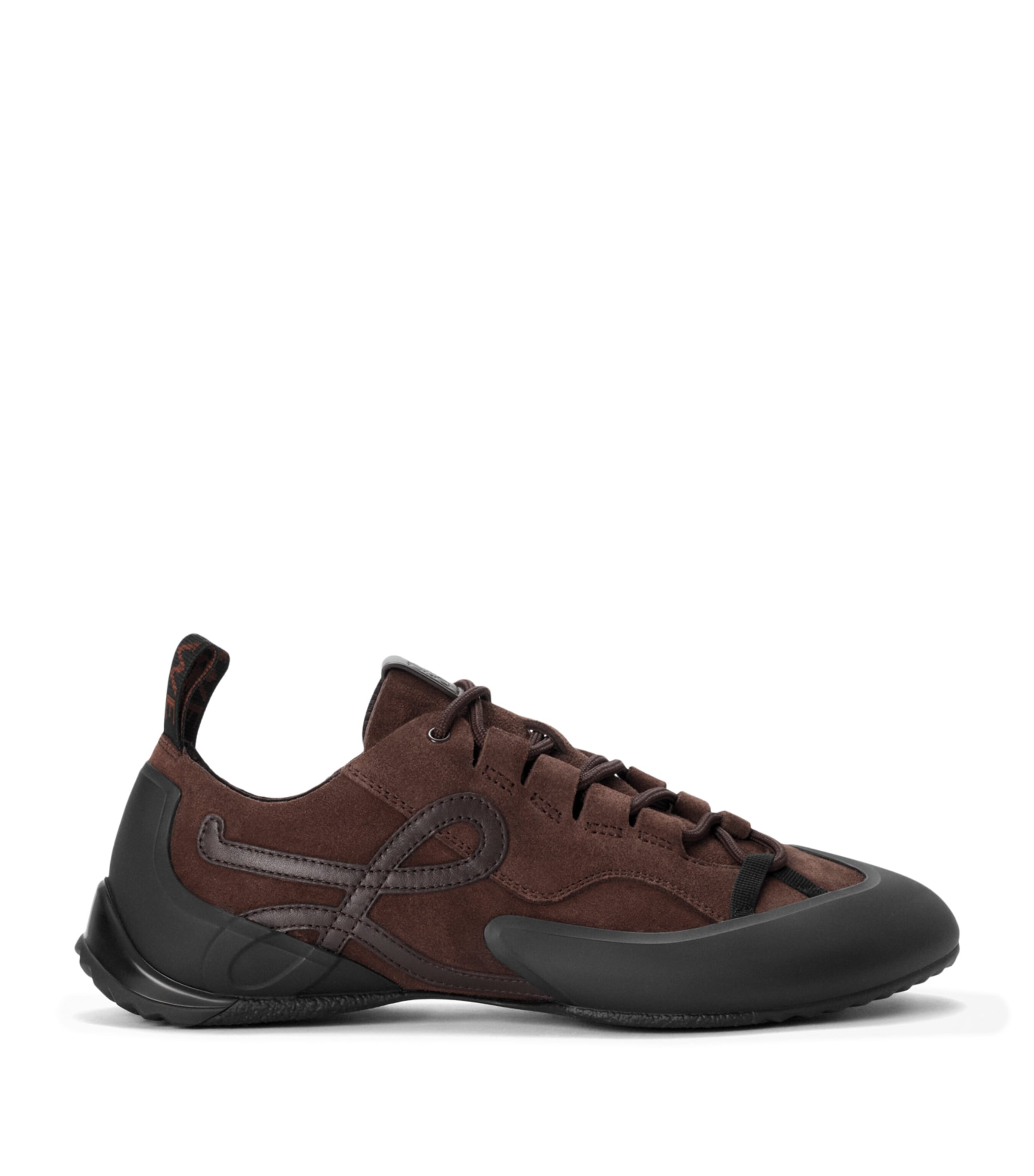 LOEWE Suede Grip Sneakers Dark Brown Image 1
