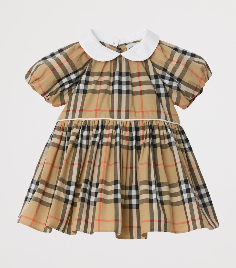 Cotton Check Dress with Bloomers (1-18 Months) SAND IP CHECK Image 2