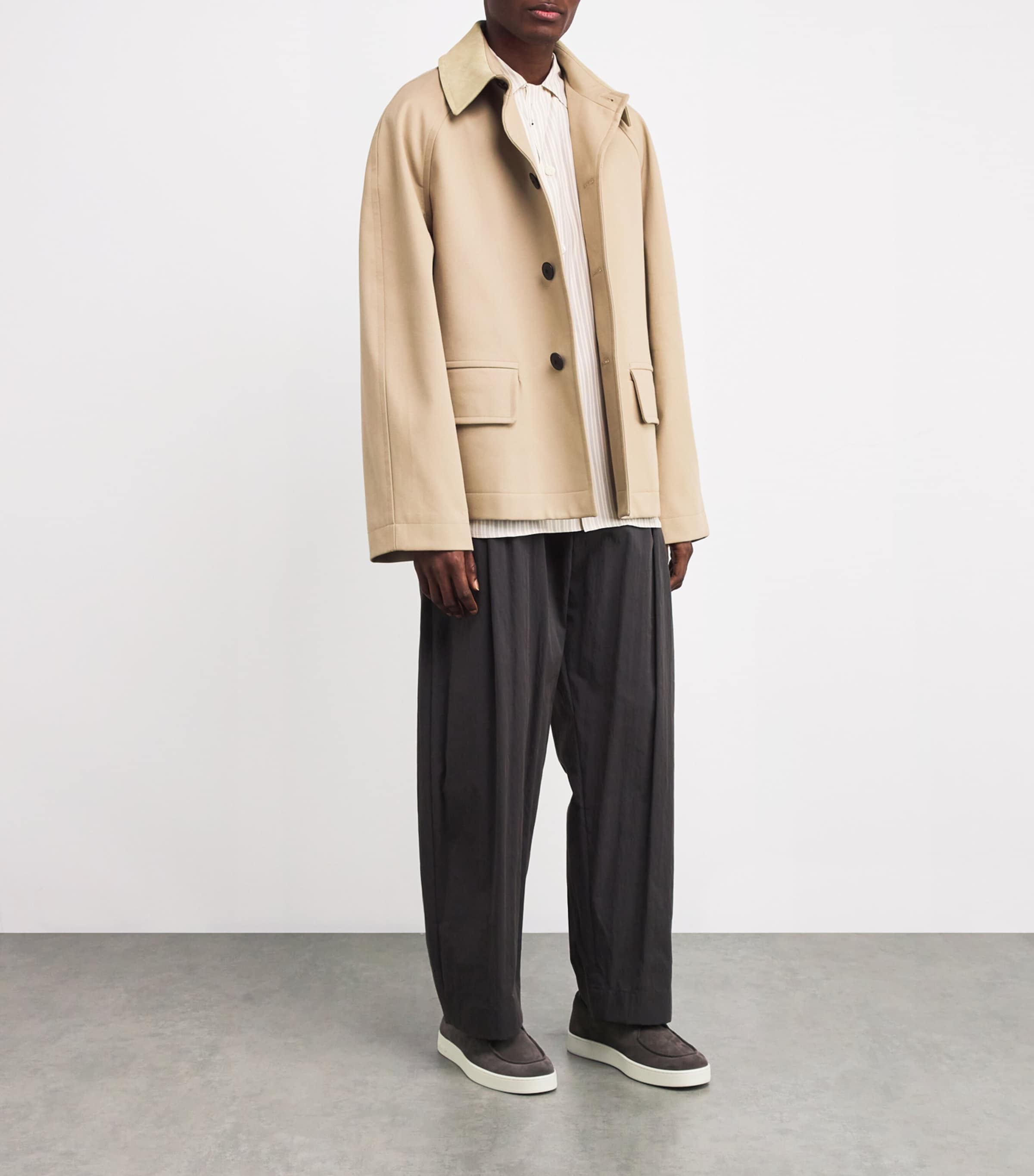 Suede Longsight Slip-On Sneakers DARK BROWN Image 5