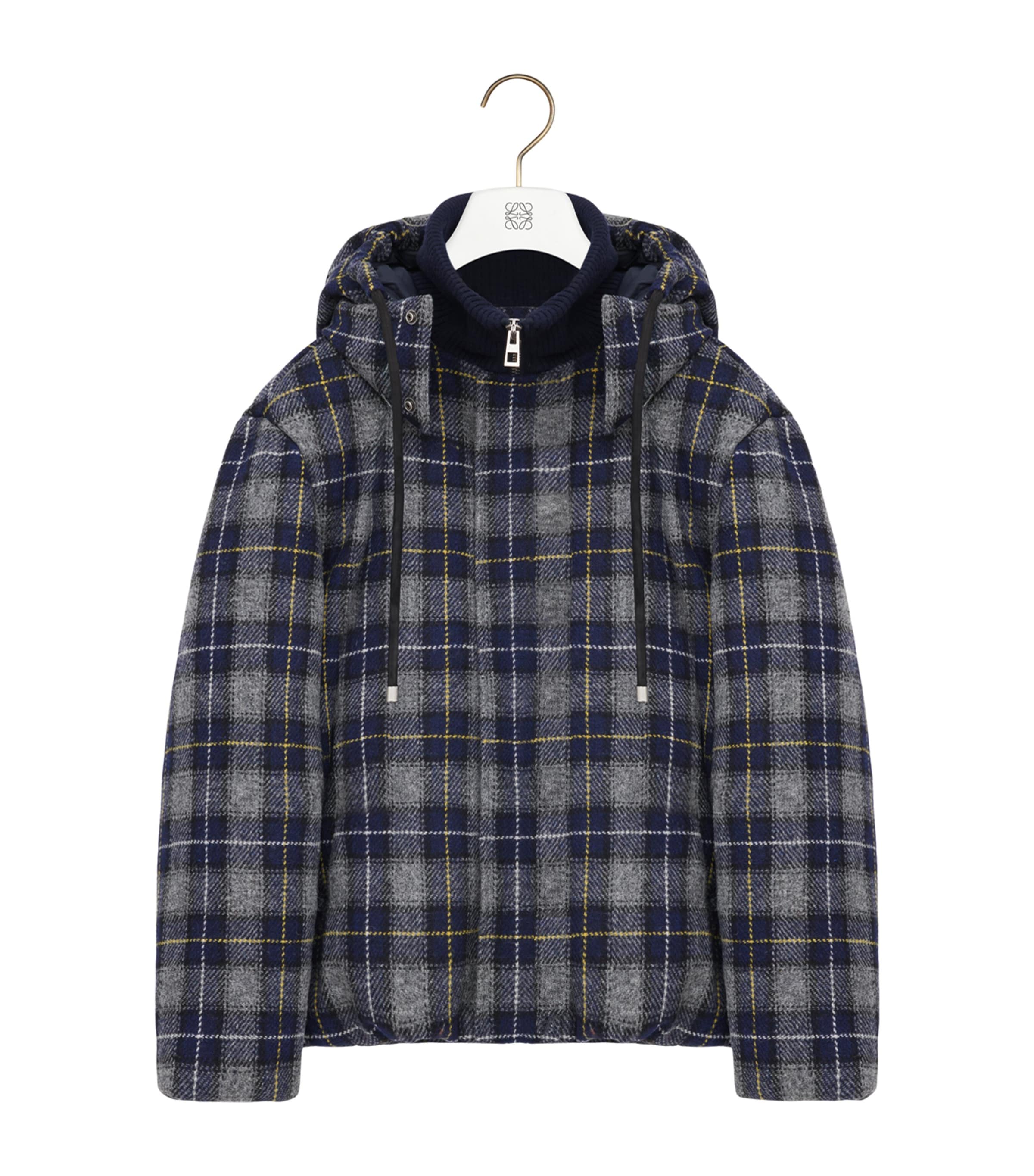 Wool-Blend Hooded Jacket DARK NAVY BLUE Image 1