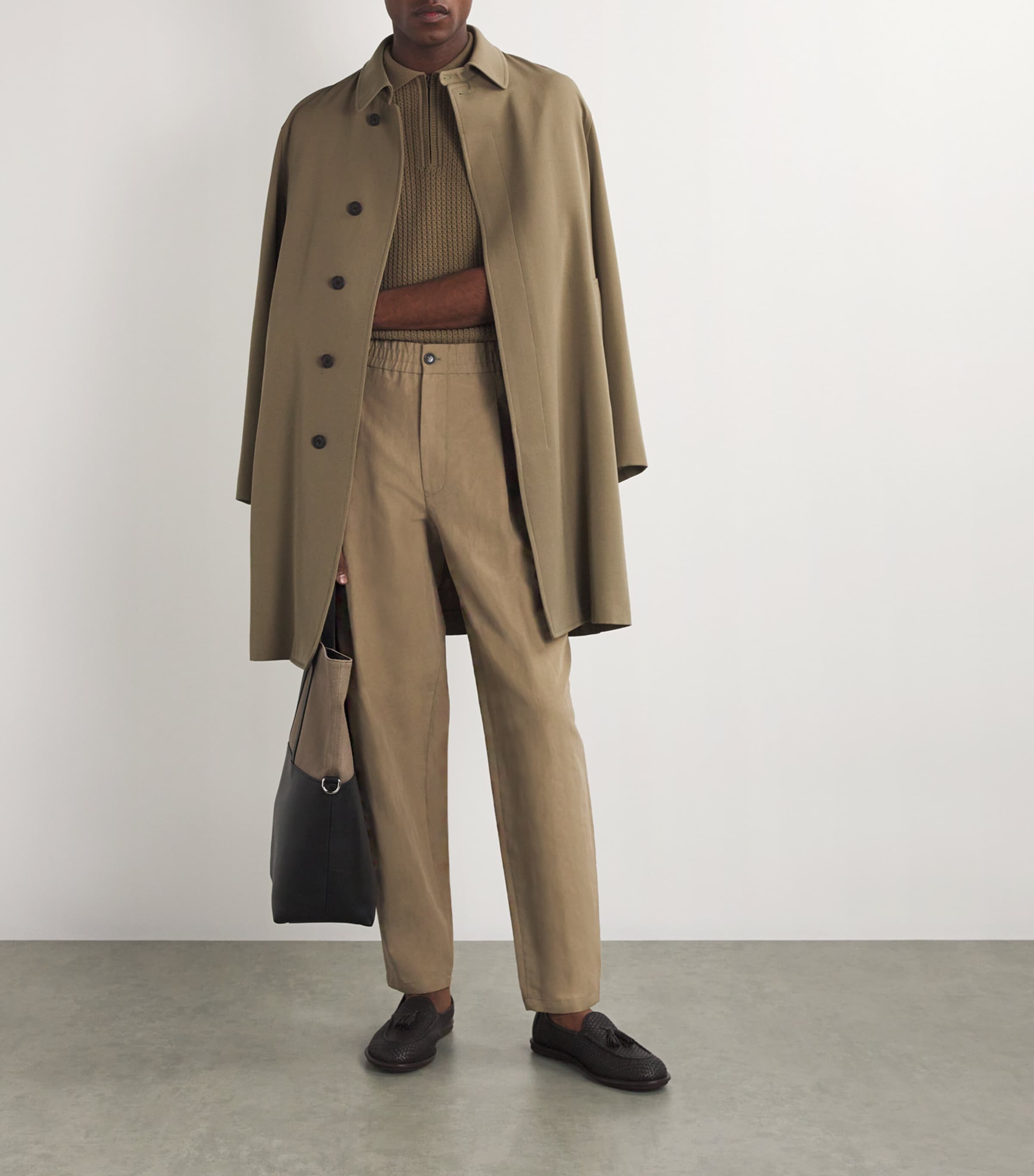 Giorgio Armani Linen-Cotton Straight Chinos | Harrods US