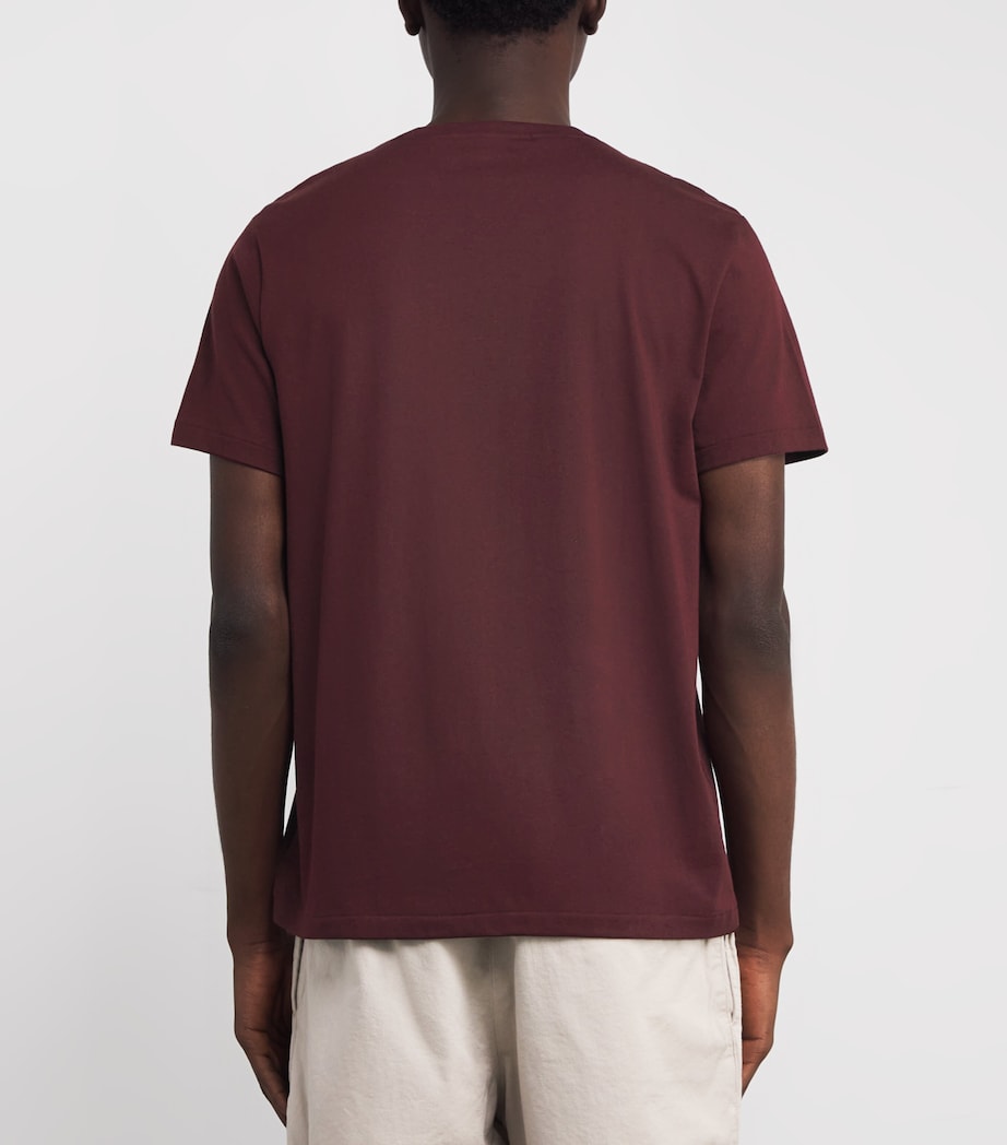 Cotton Logo Sleep T-Shirt HRVARD WINE Image 4