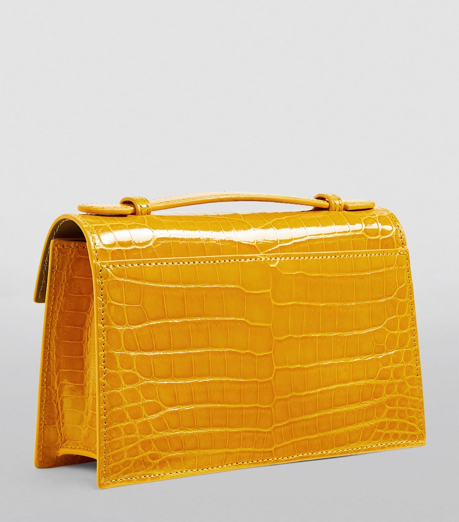 Mini Crocodile Emma Top-Handle Bag SOLEIL SHINY Image 2