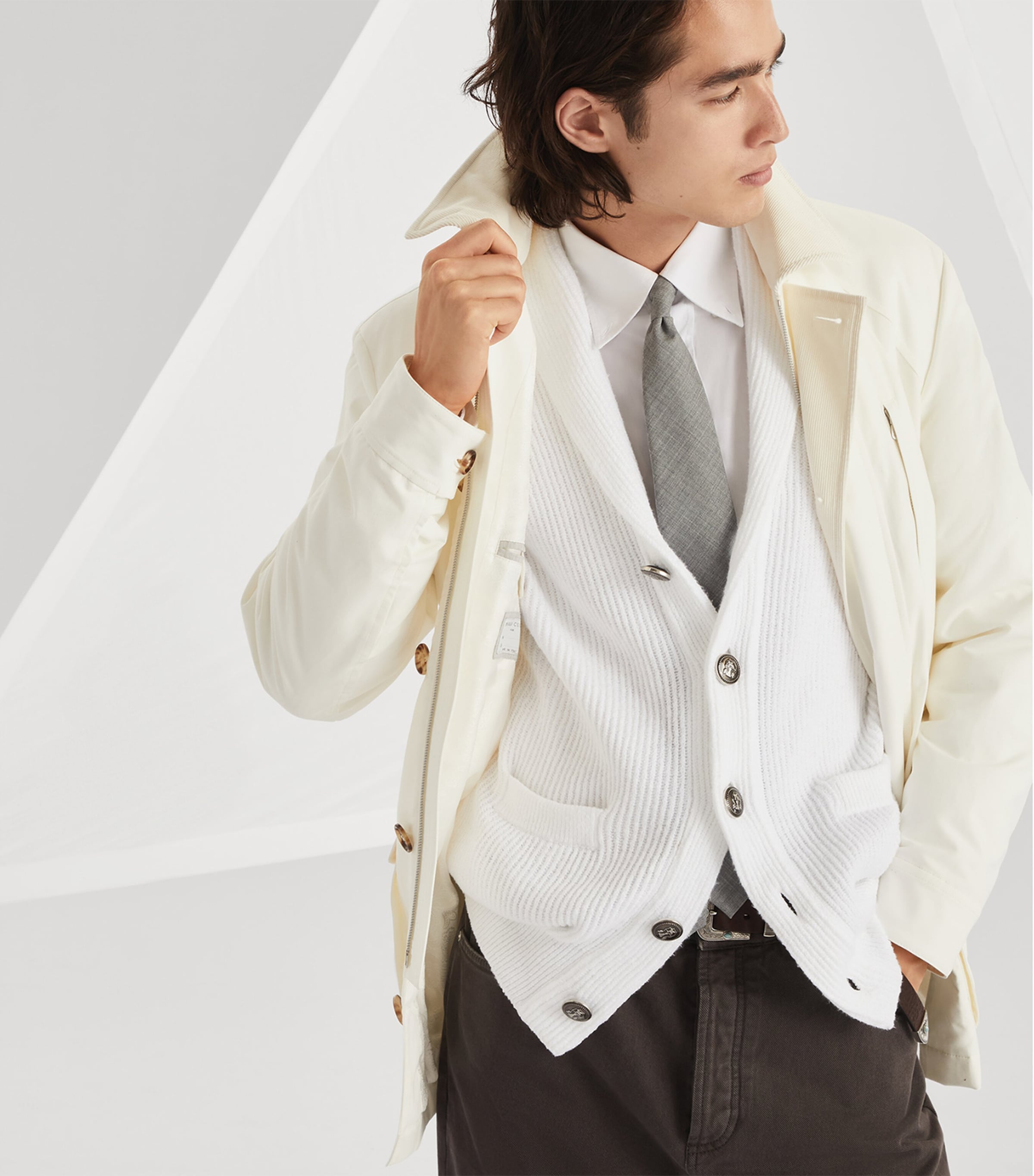 コート BRUNELLO CUCINELLI COTTON BLEND PARKA COAT Brunello Cucinelli Cotton Bonded Parka | Harrods UK