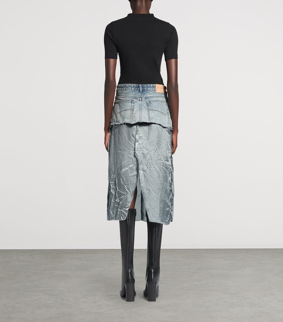 Ripped Off Denim Midi Skirt 4200 Image 5