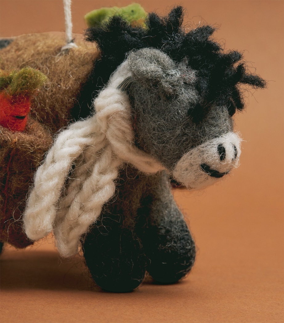 Harrods Felt Donkey Tree Decoration Image 2