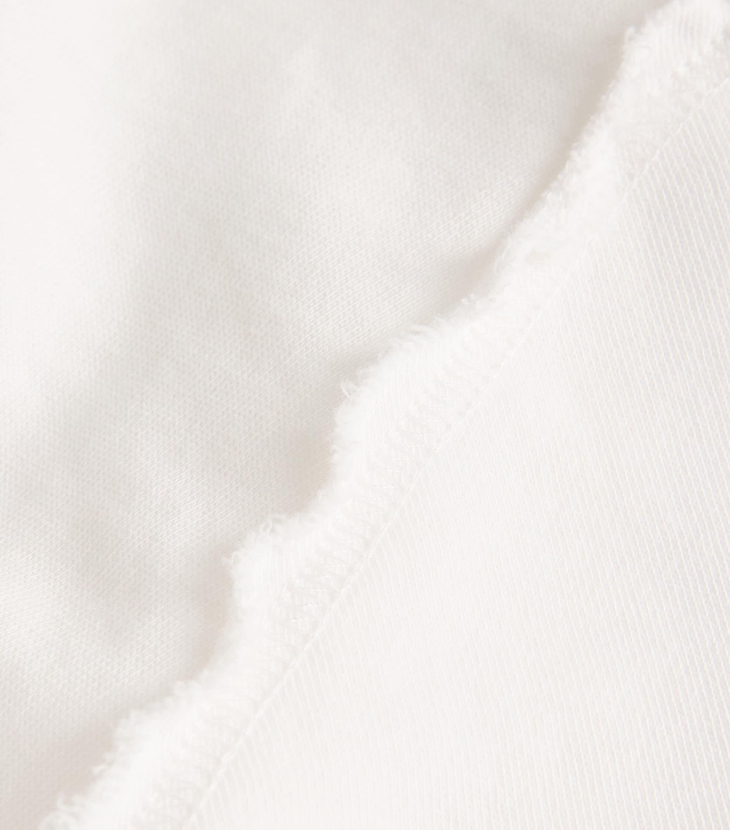 ME+EM Womens Organic Cotton Raw Edge Sweatshirt Soft White Image 6