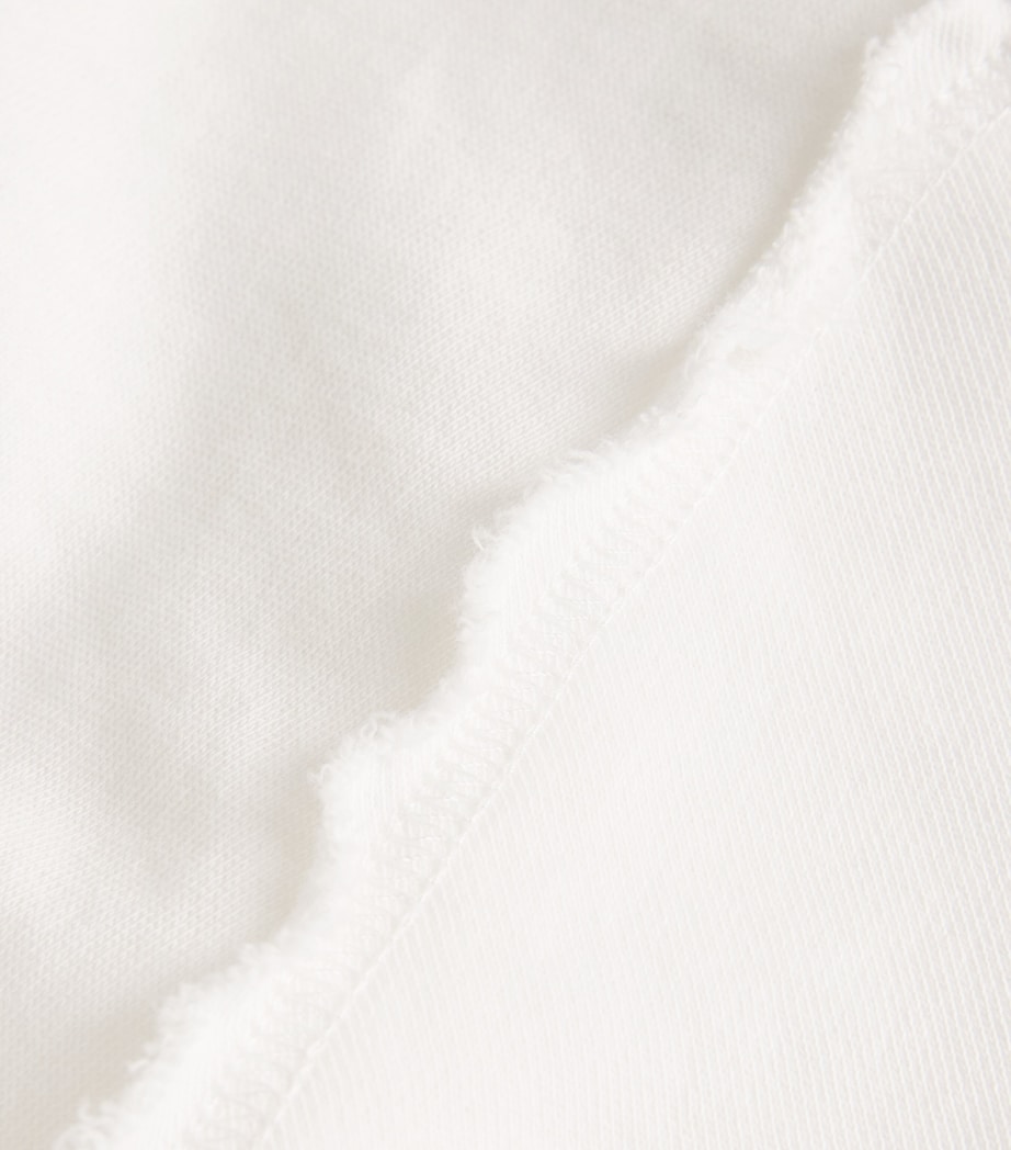 ME+EM Womens Organic Cotton Raw Edge Sweatshirt Soft White Image 6