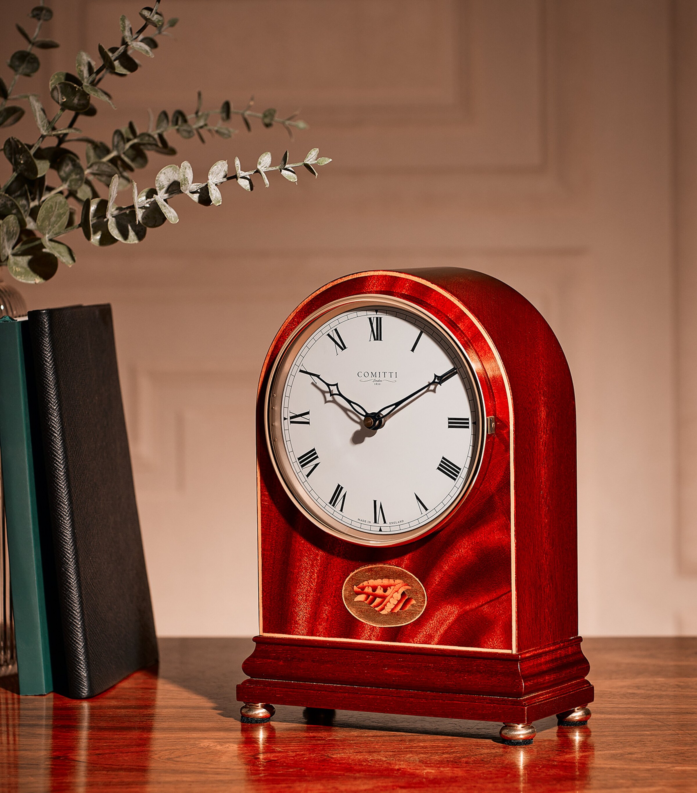 Mahogany Regency Arch Top Mantle Clock MAHOGANY Image 4