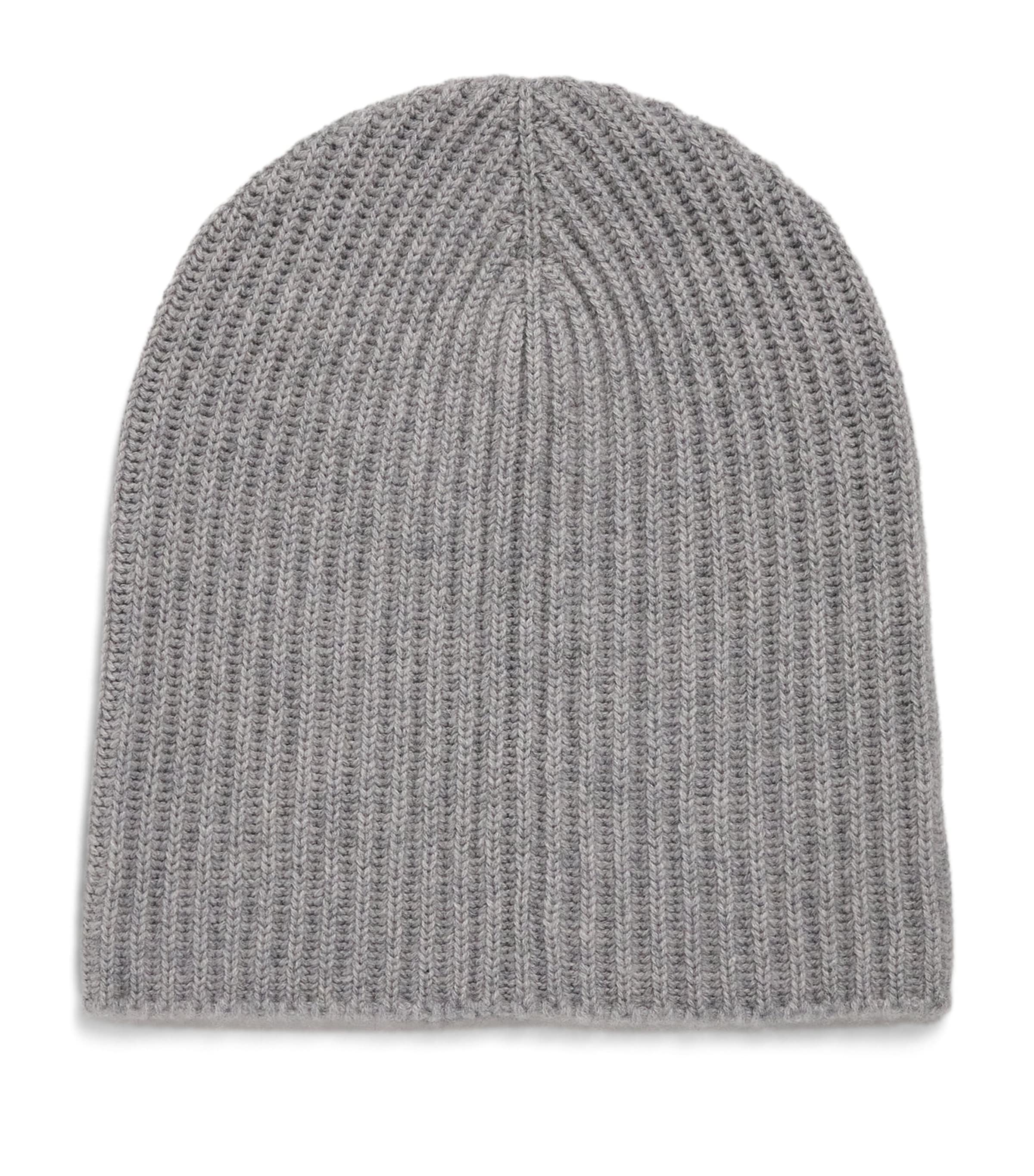 Begg X Co Cashmere Ribbed Beanie In Grey