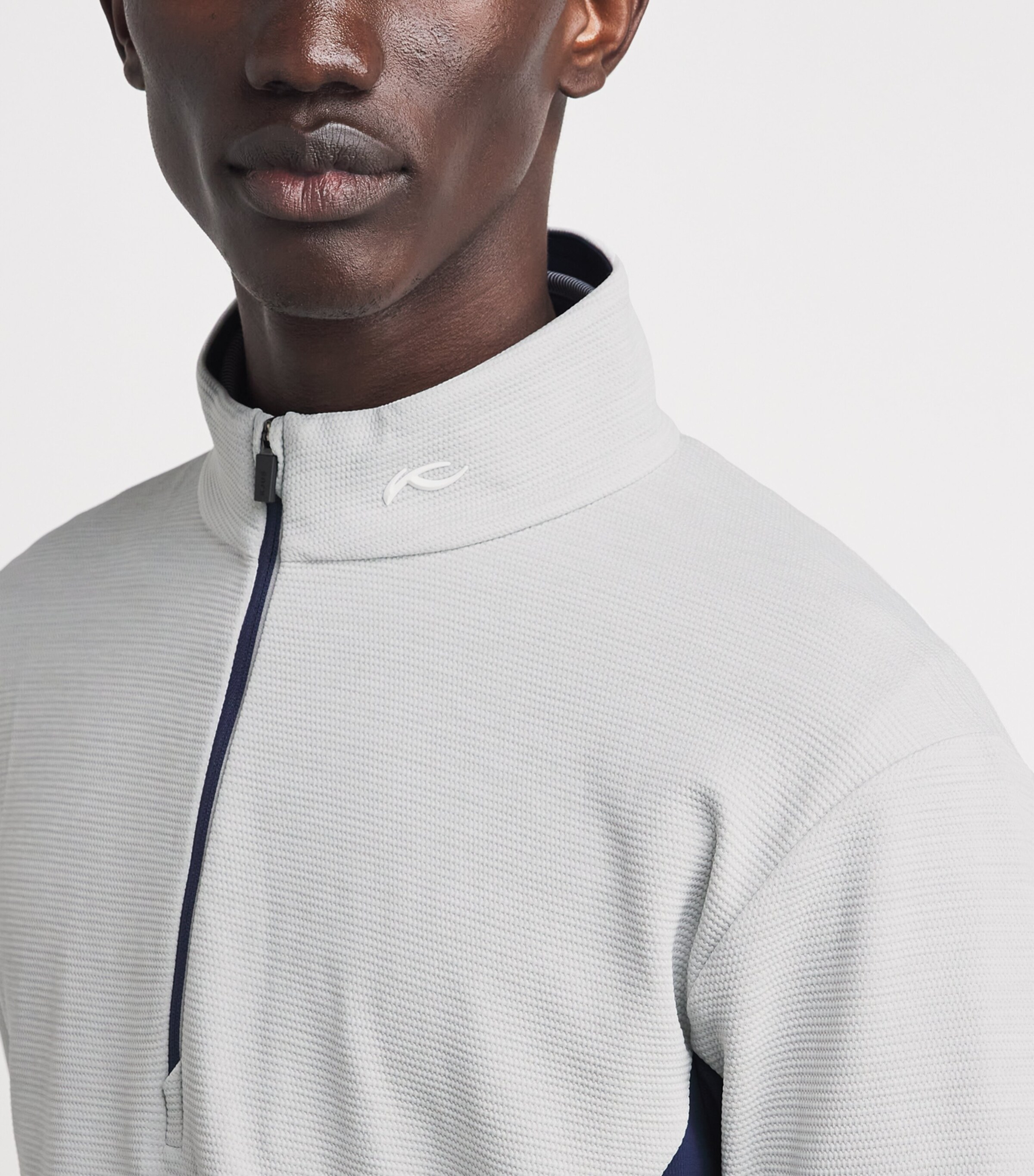 KJUS Mens Roman Midlayer Half-Zip Top Aly/atl Blu Image 3