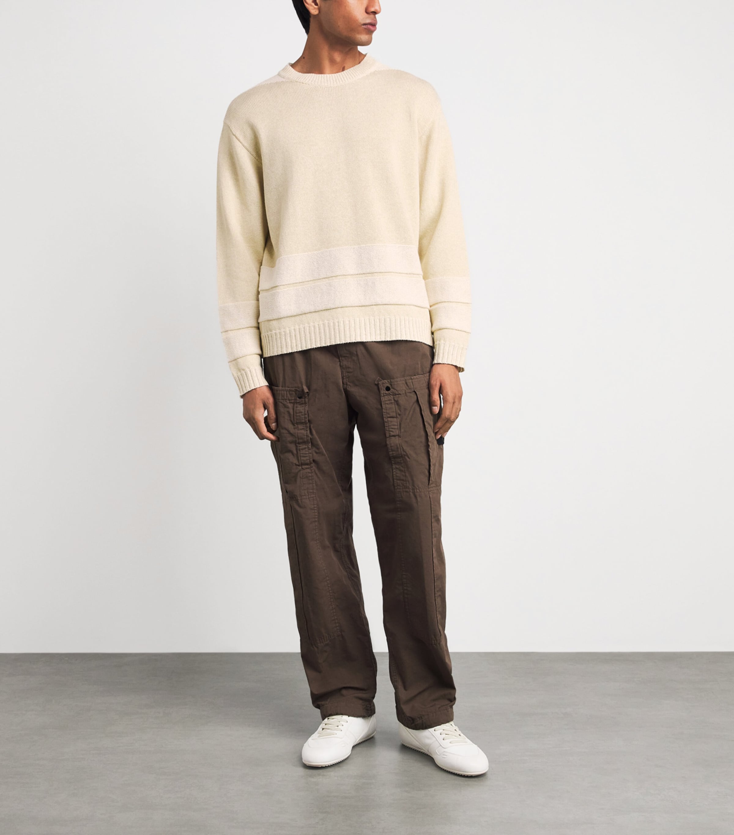 Stone Island Mens Organic Cotton-Linen Marina Sweater Image 2