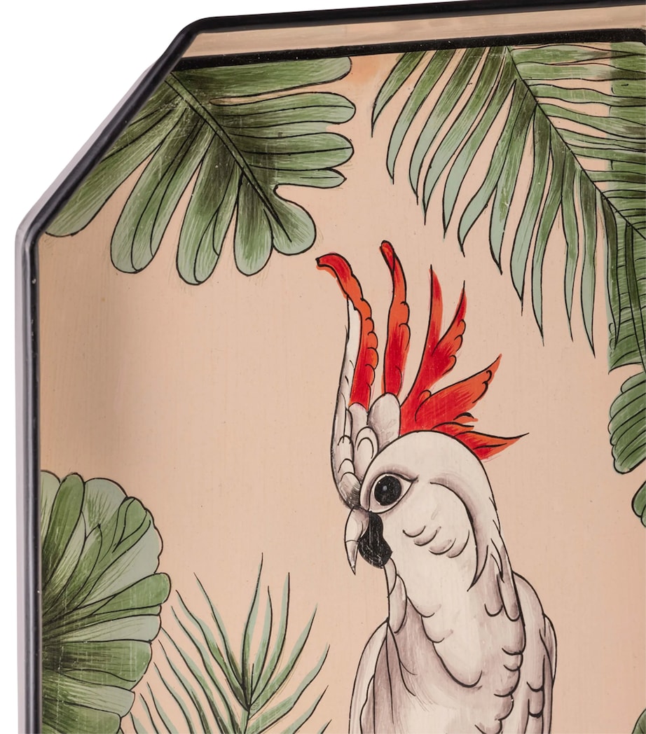 Iron Cockatoo Tray (43cm x 30cm) PINK Image 2