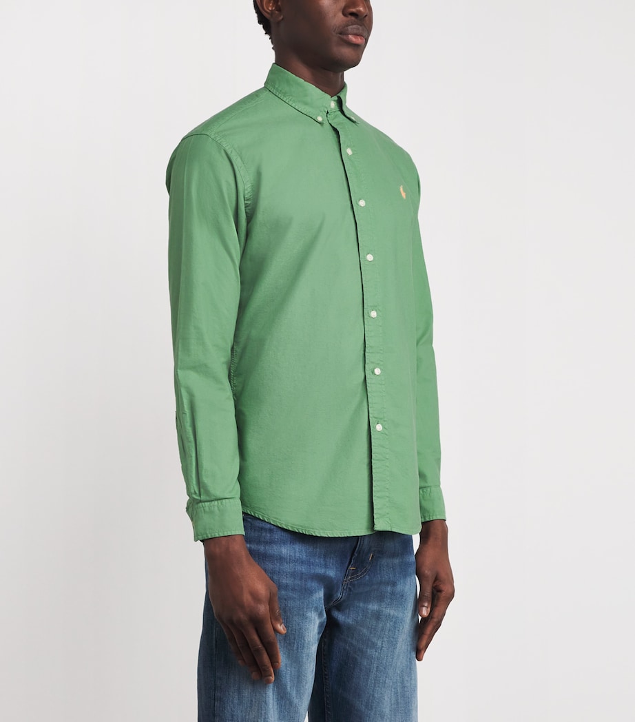 Polo Ralph Lauren Mens Custom Fit Oxford Shirt Outback Green Image 3