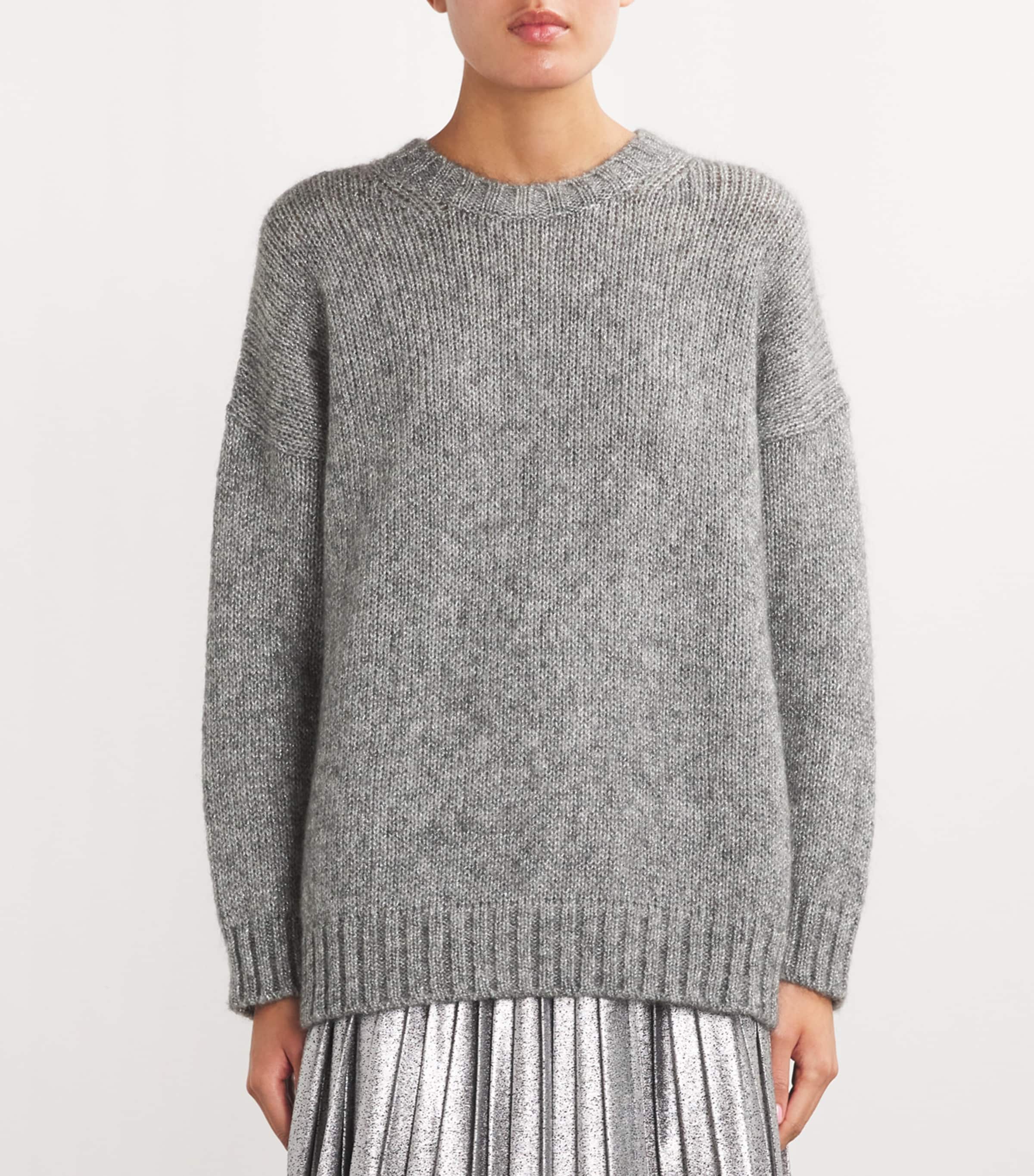 Lurex-Blend Sweater SILVER Image 3