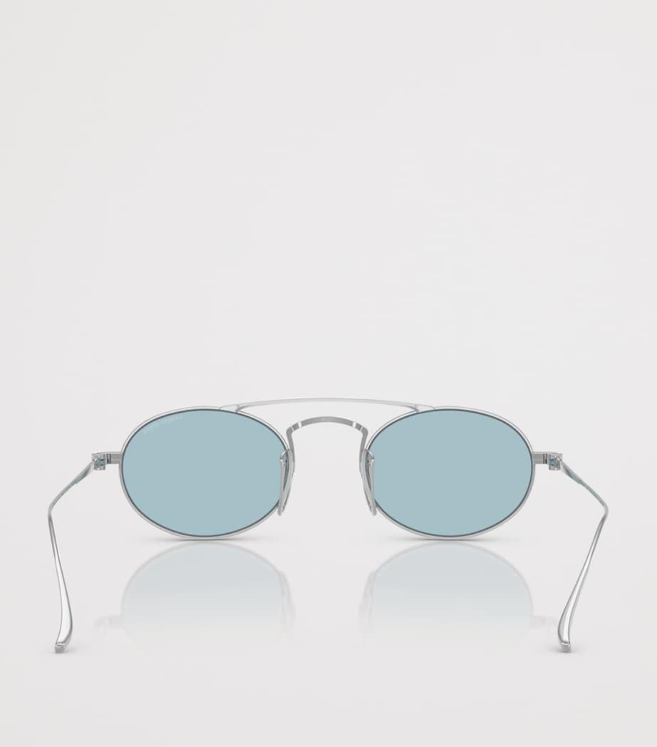 Giorgio Armani Titanium Oval Sunglasses Image 4