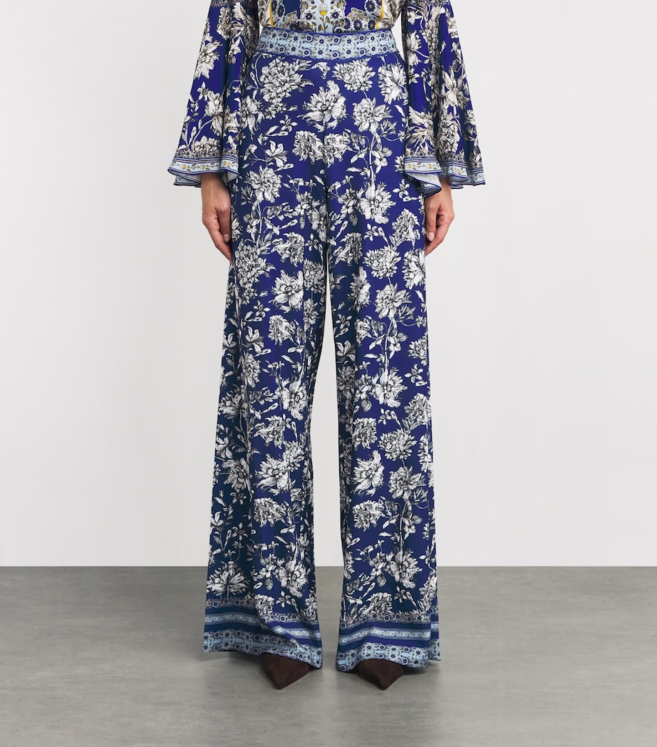 Athena Floral Wide-Leg Trousers I458 - FOREVERMORE Image 3