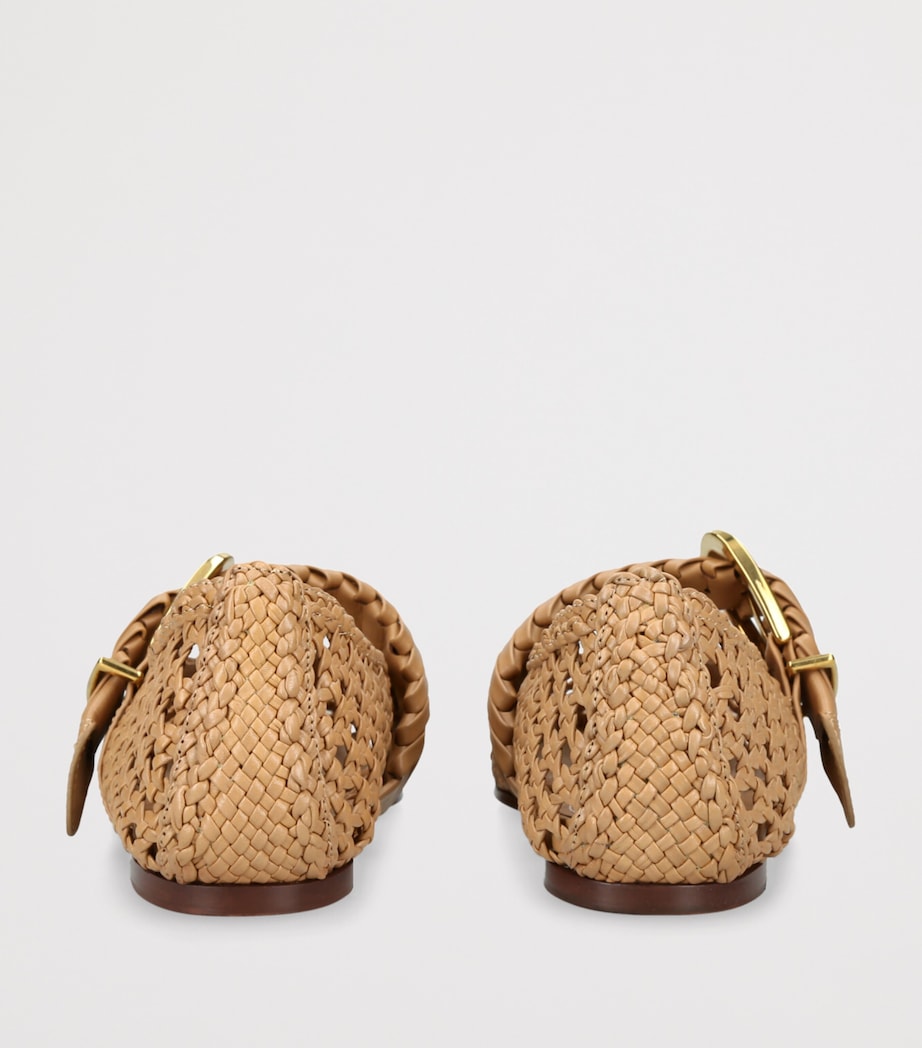 Calf Leather Helix Ballet Flats TAUPE Image 2