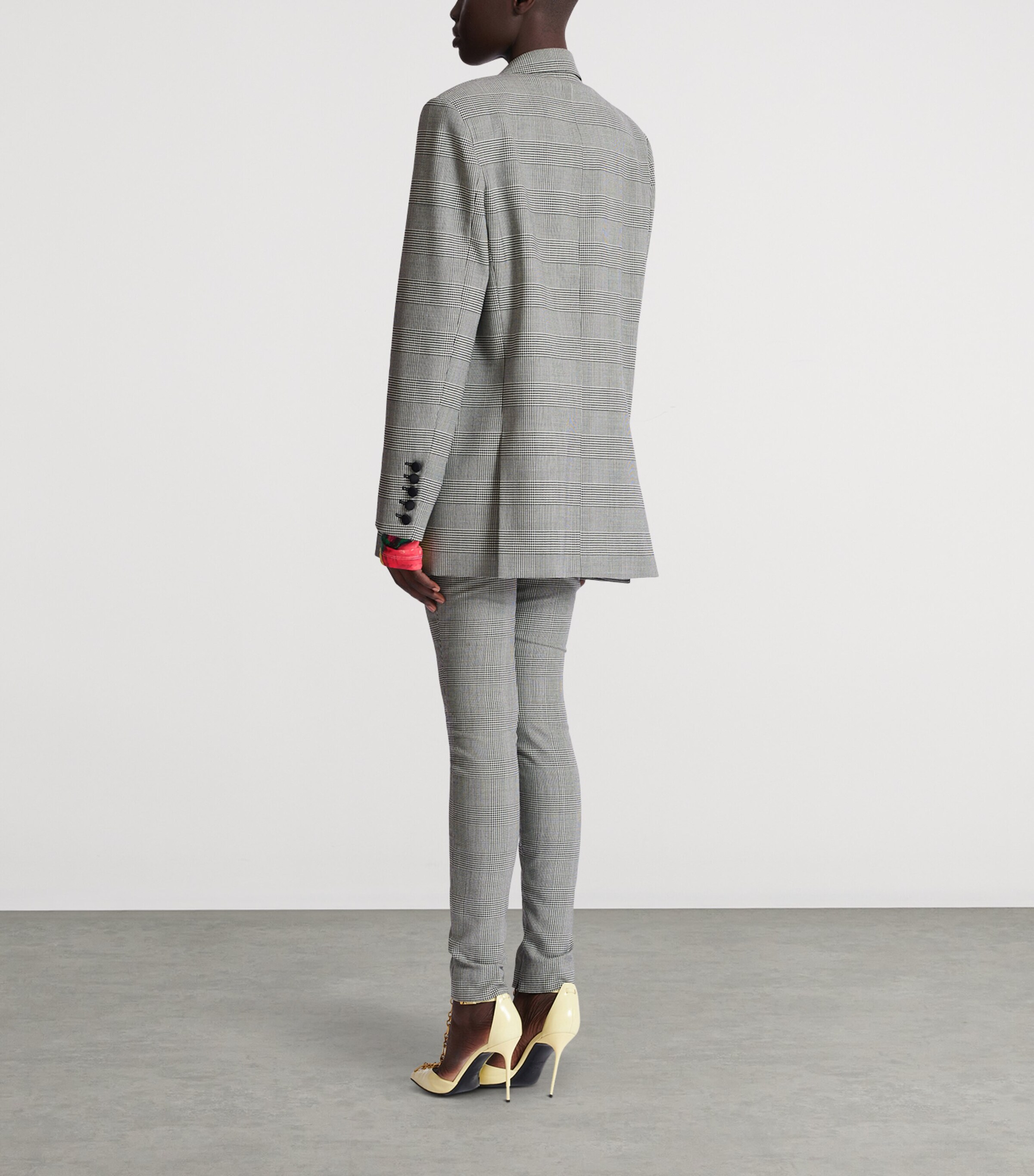 Wool-Blend Prince of Wales Blazer EAB NOIR/BLANC Image 7