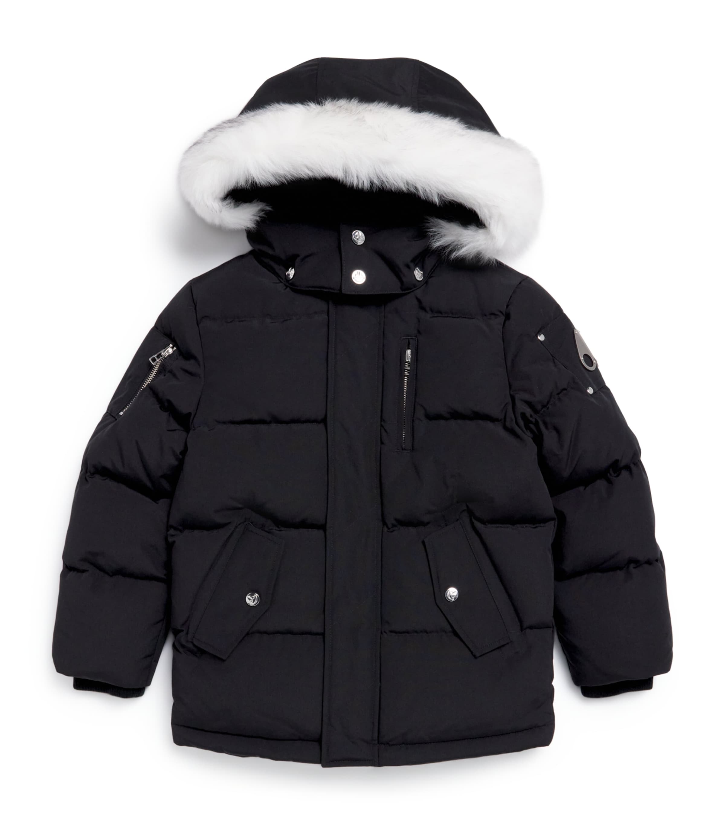 Water-Resistant Down 3Q Jacket (4-18 Years) 1001BLK W/NAT SH Image 1