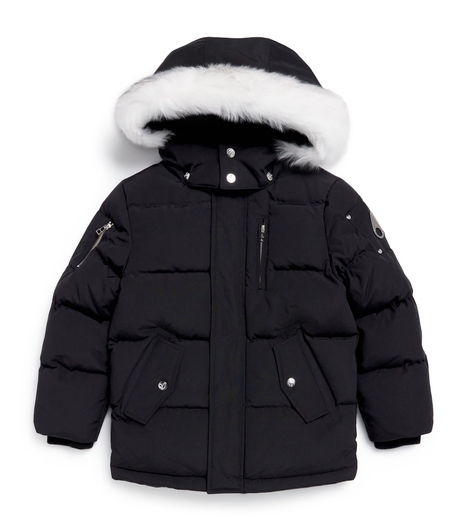 Water-Resistant Down 3Q Jacket (4-18 Years) 1001BLK W/NAT SH Image 1