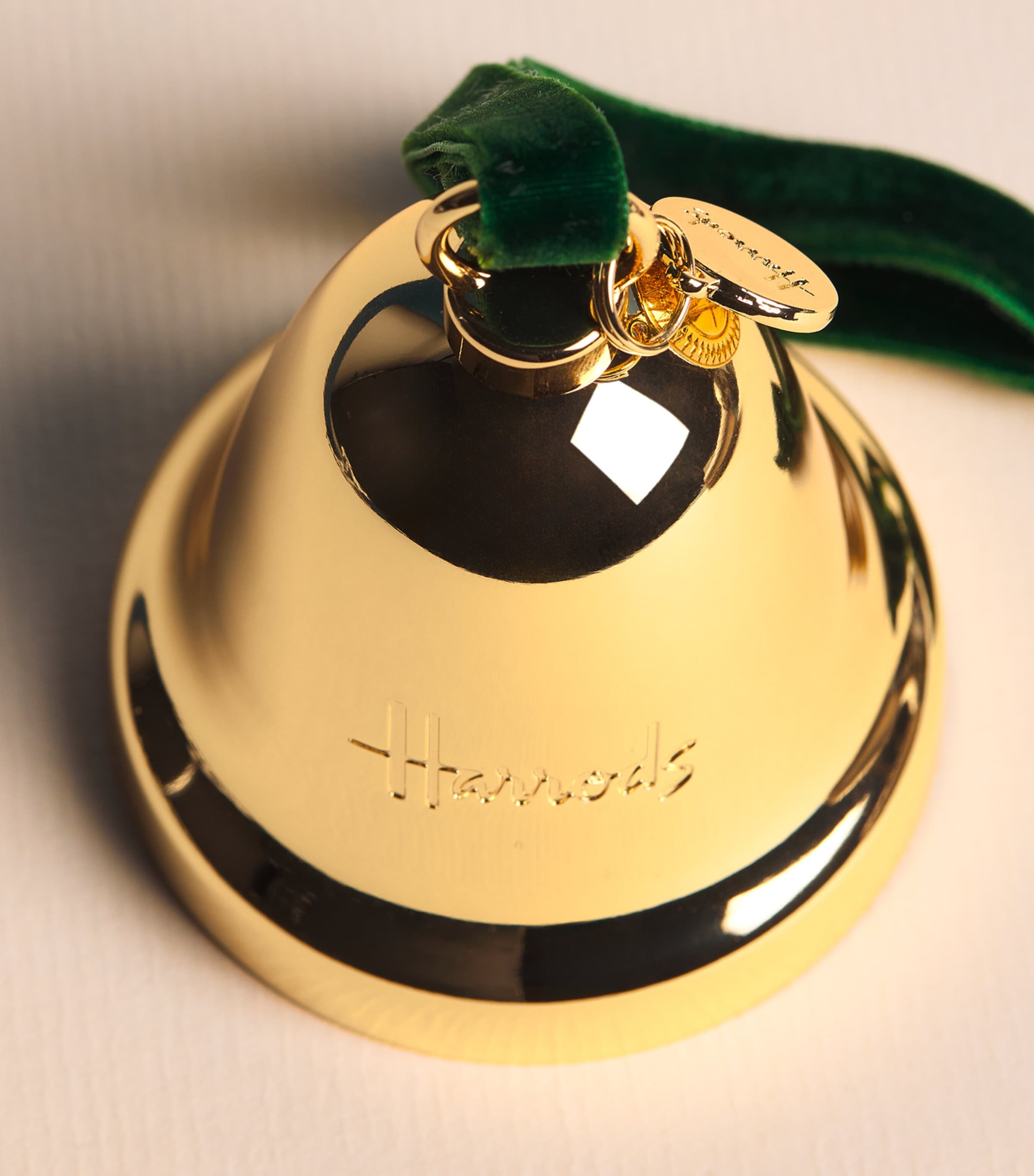 Harrods Golden Bell Tree Decoration White Image 2