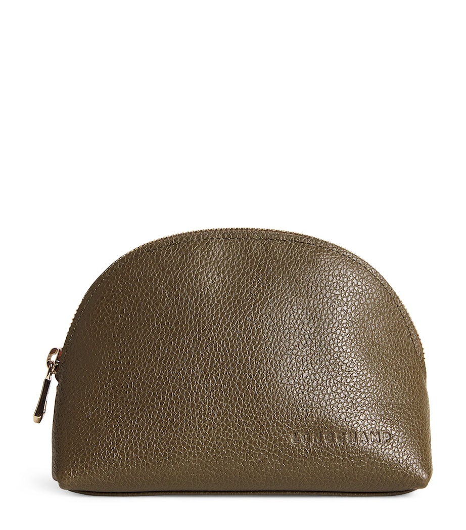 Longchamp Leather Le Foulonné Pouch Caper Image 1