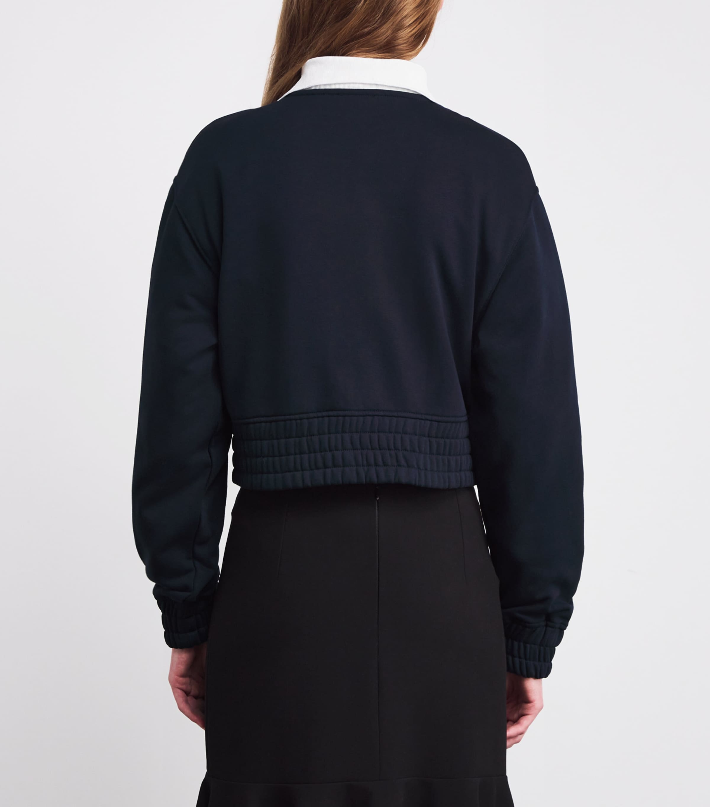 Cropped Dual-Tone Sweatshirt DEEP BLU Image 4