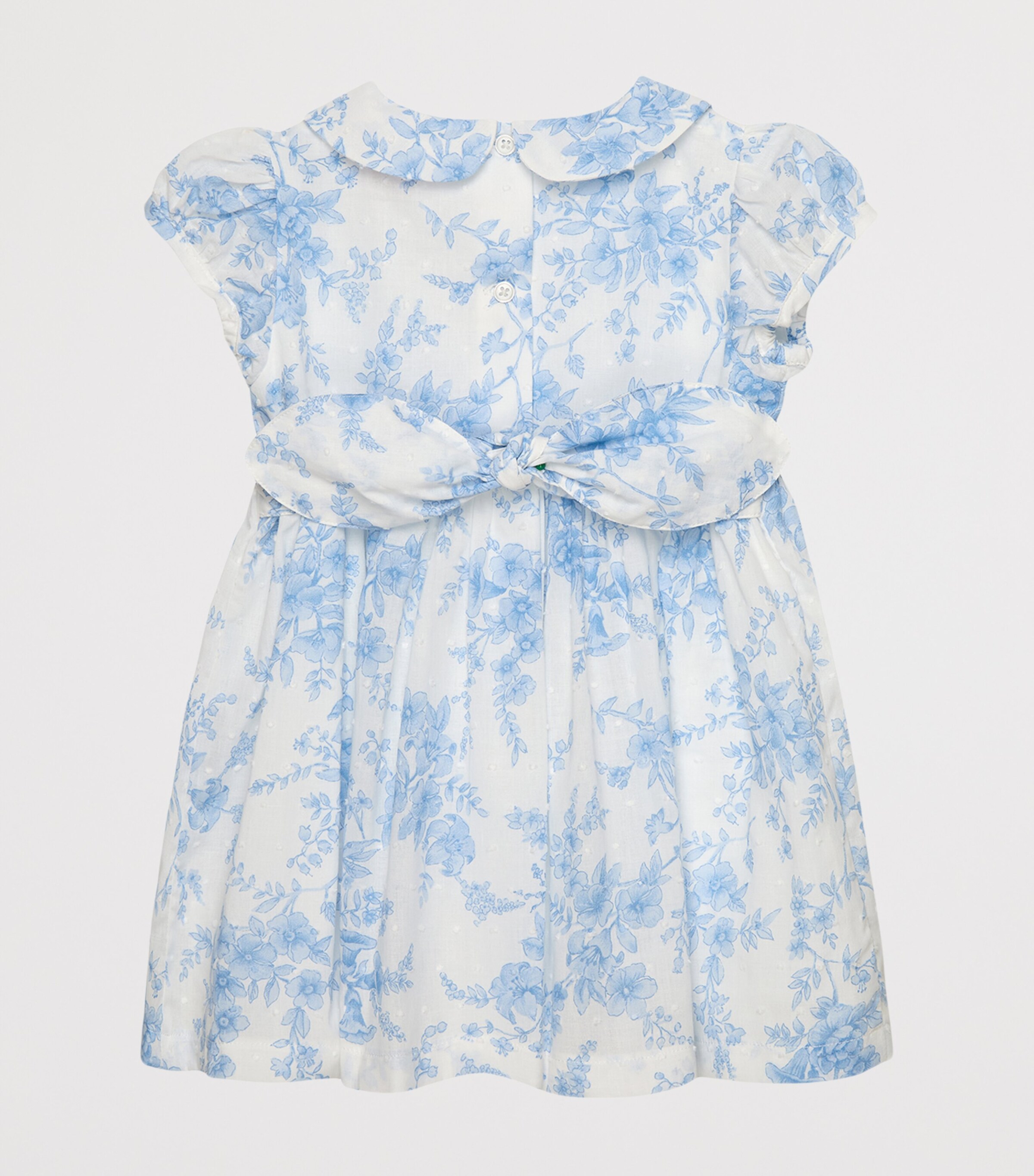 Trotters Cotton Floral Kate Dress (3-24 Months) Blue Floral Image 2
