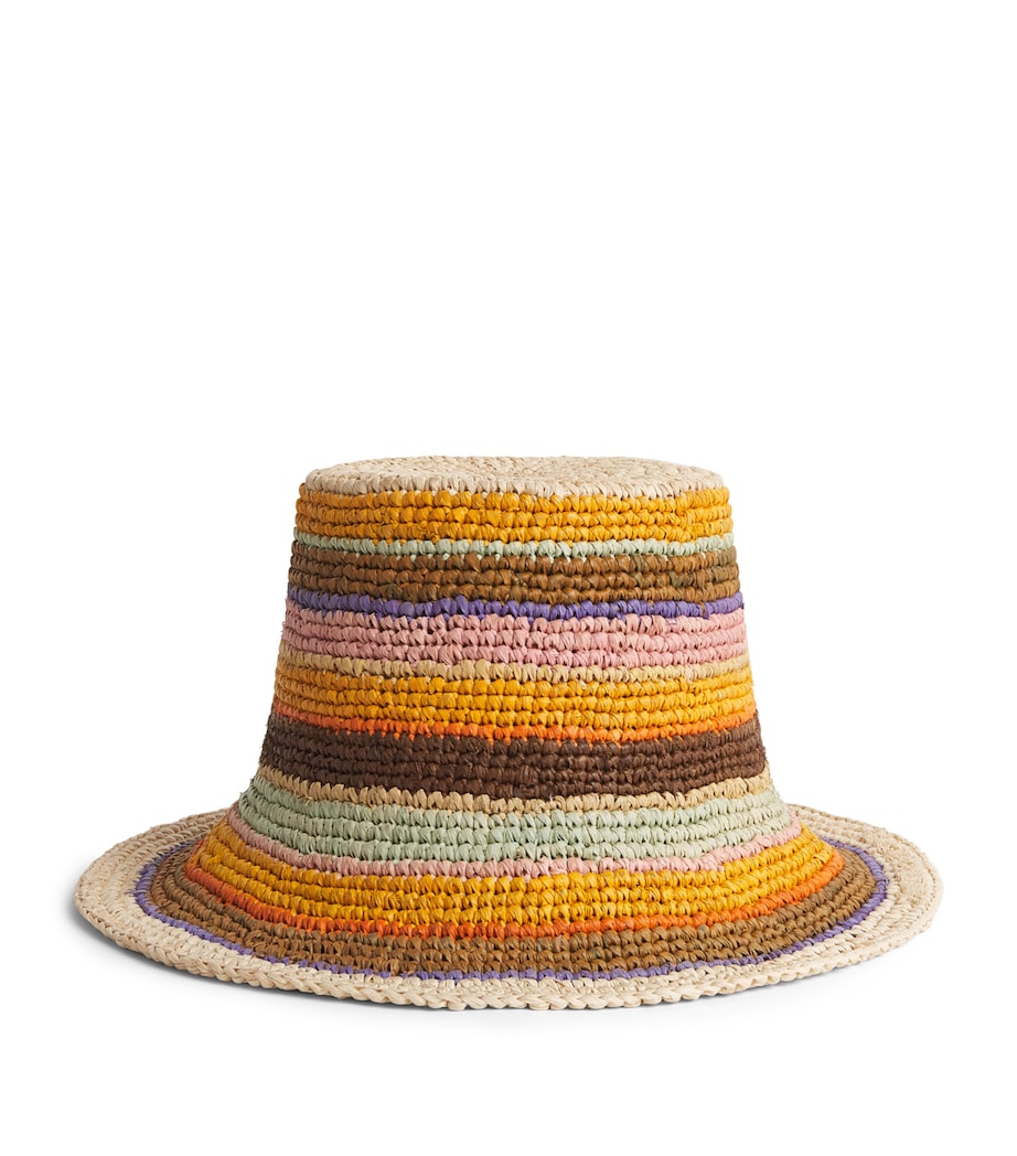 Zimmermann Raffia Stripe Bucket Hat Striped Multi Image 1
